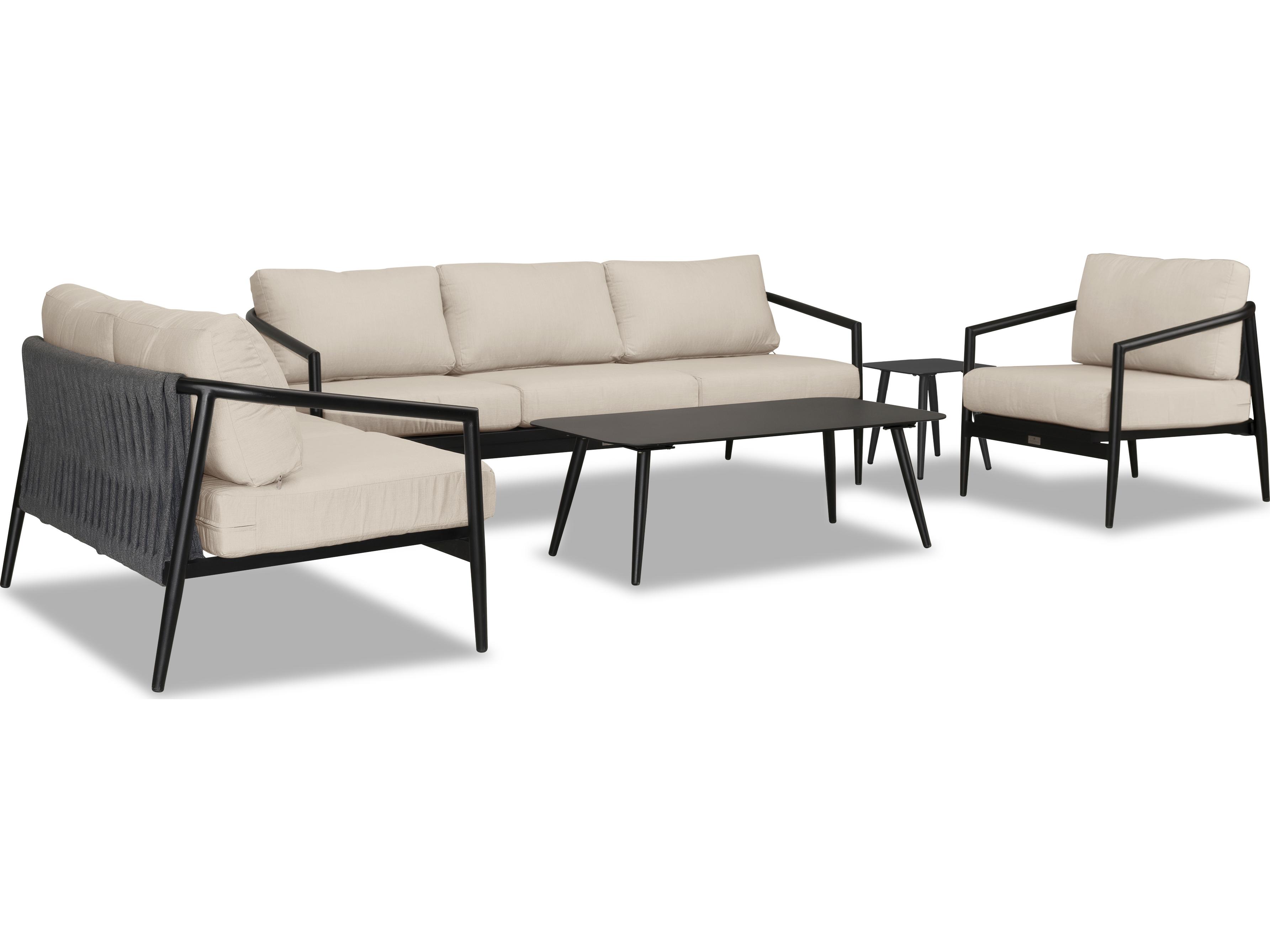 Harmonia Living Olio Aluminum 5 Piece Outdoor Patio Lounge Set