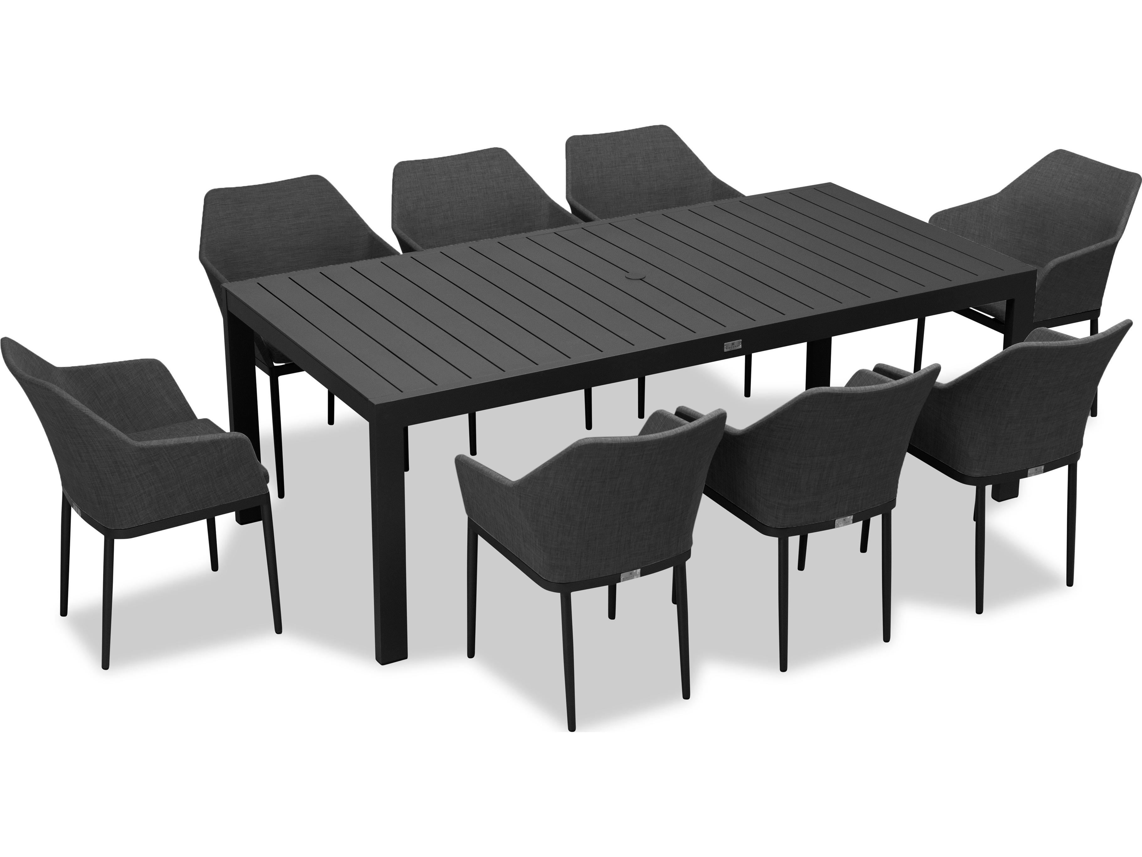 Harmonia Living Tailor Aluminum Classic 8 Seat Outdoor Patio Dining Set