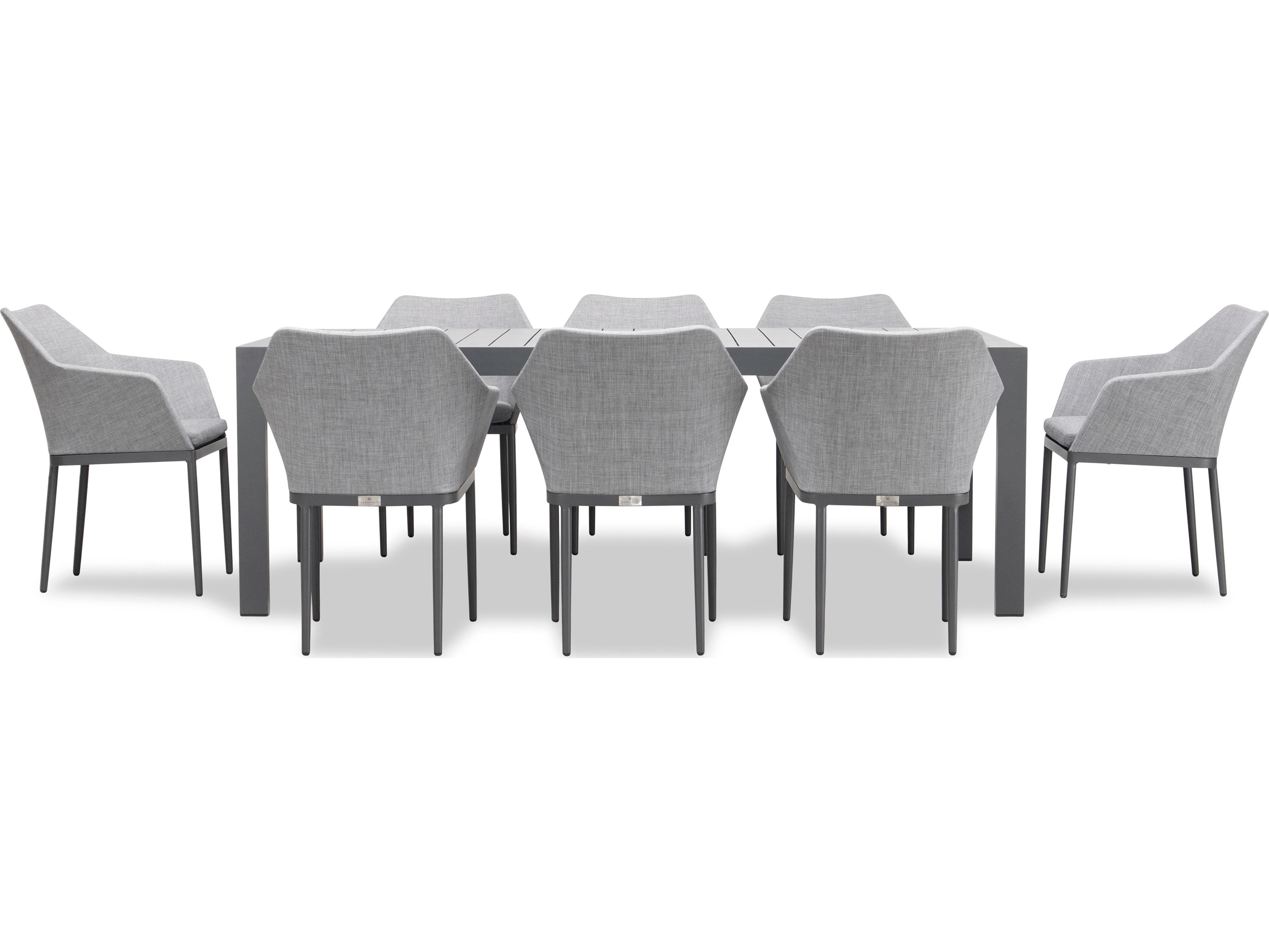 Harmonia Living Tailor Aluminum Classic 8 Seat Outdoor Patio Dining Set