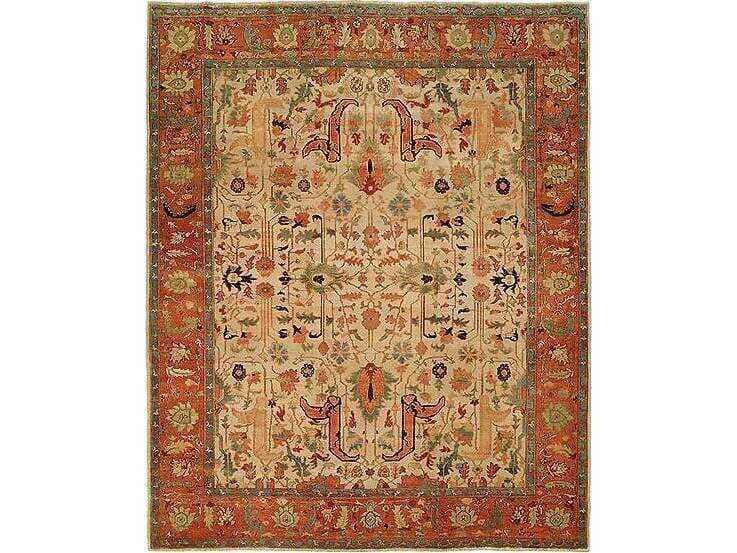 Harounian Rugs Antique Heriz Ivory - Rust Area Rug