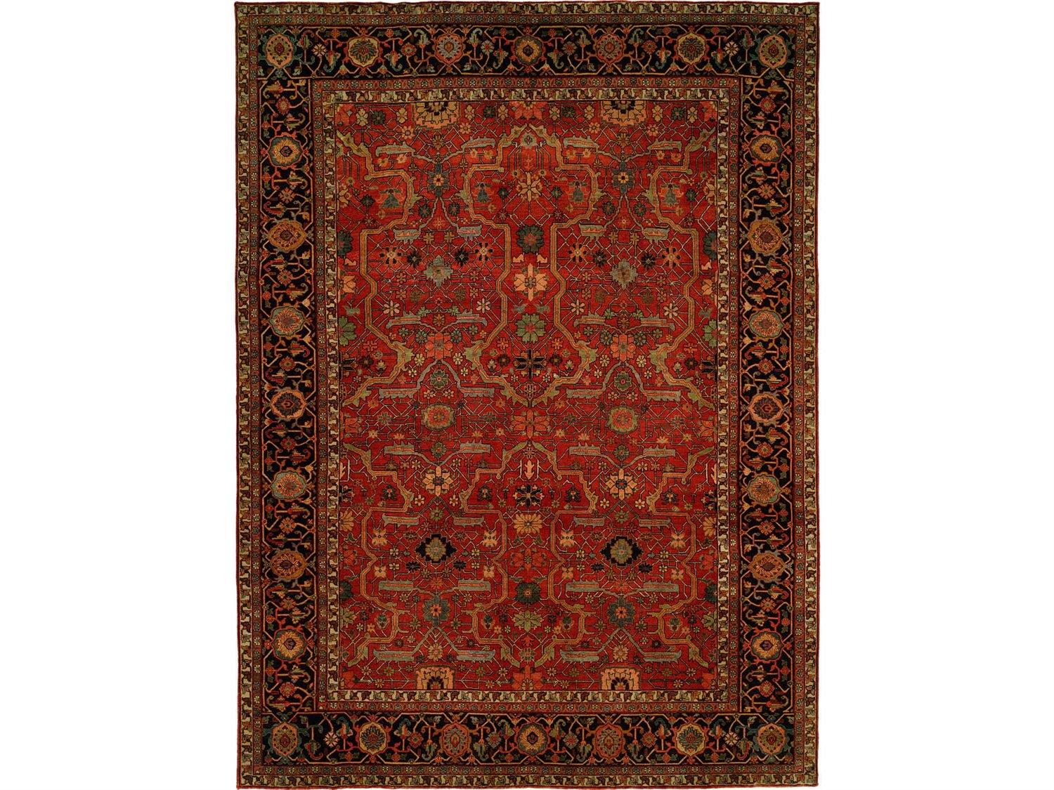Harounian Rugs Antique Heriz Red - Blue Area Rug