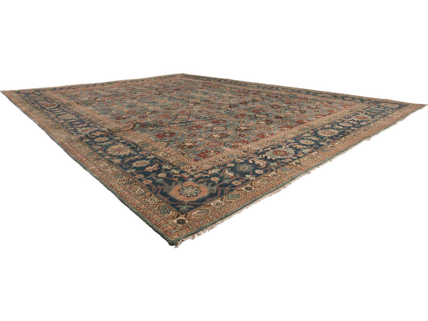 Harounian Rugs Antique Heriz Light Blue - Medium Blue Area Rug