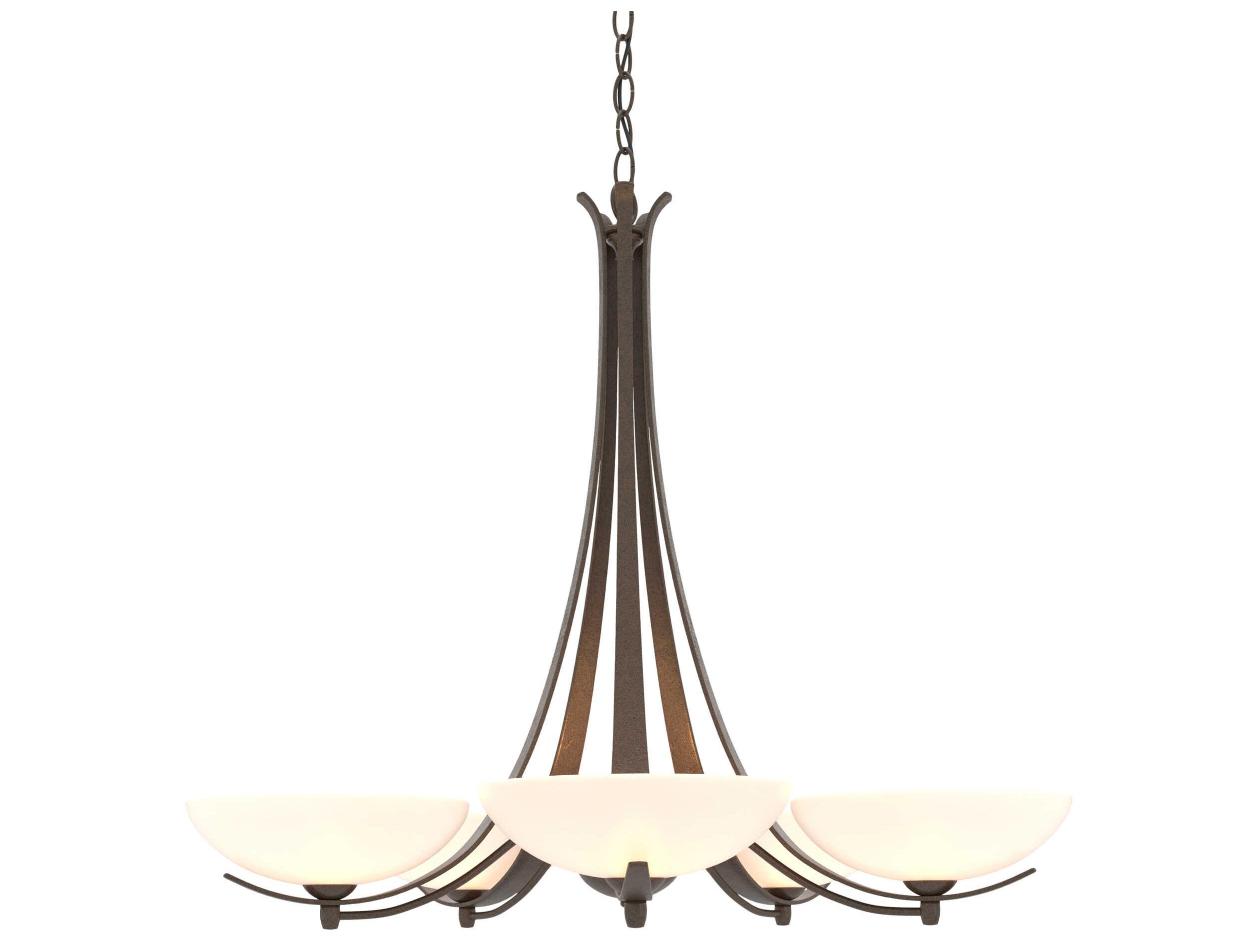 Hubbardton Forge Aegis 5-Light Glass Bowl Chandelier