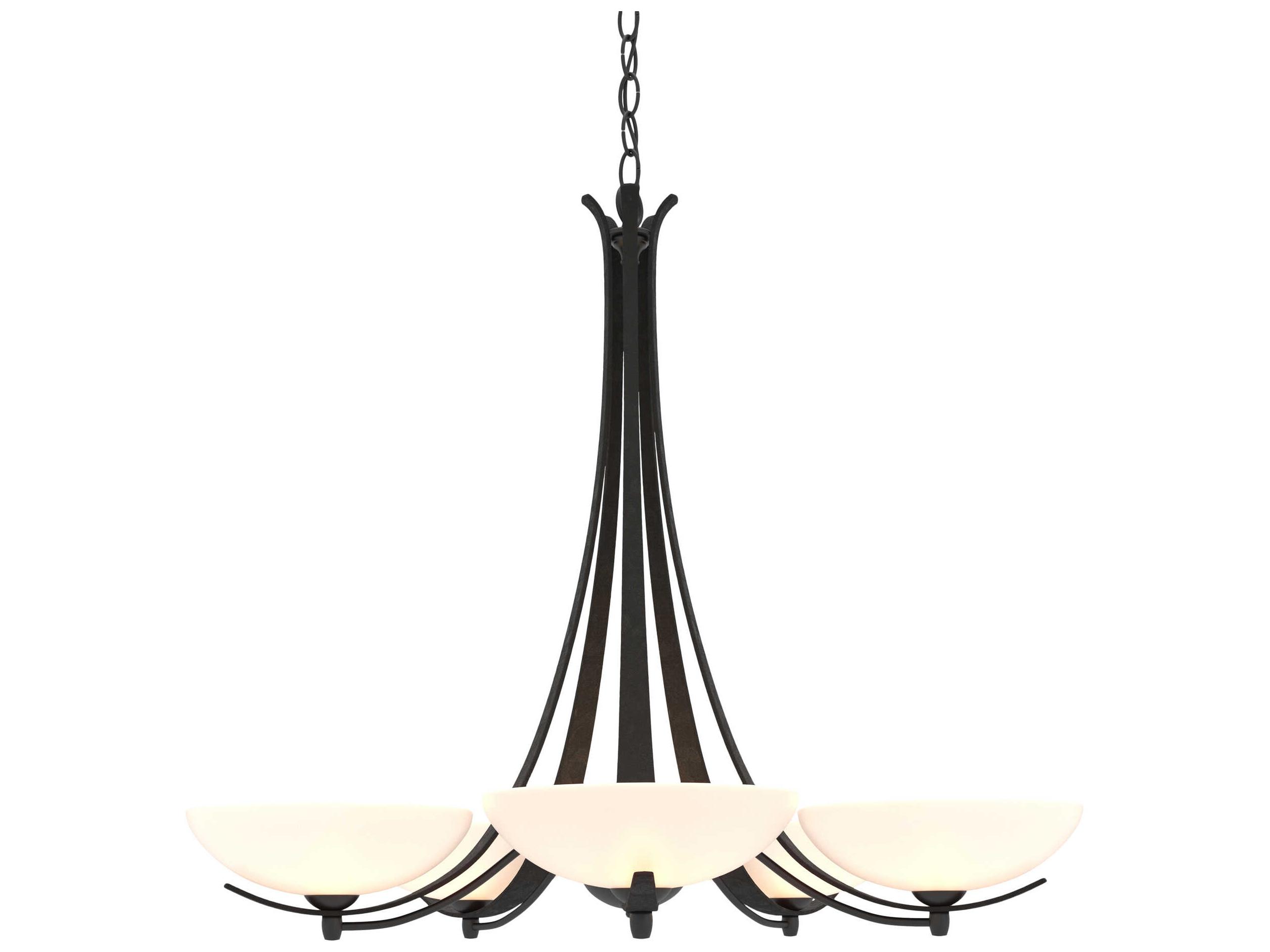 Hubbardton Forge Aegis 5-Light Glass Bowl Chandelier
