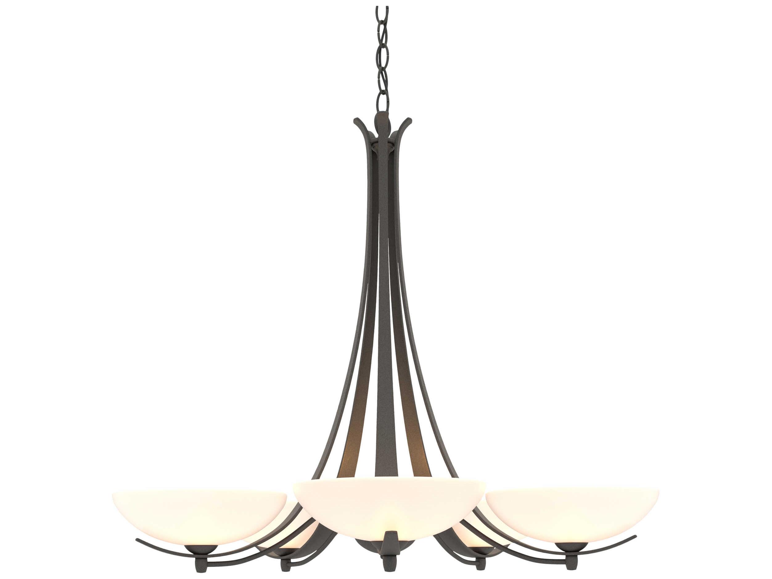 Hubbardton Forge Aegis 5-Light Glass Bowl Chandelier