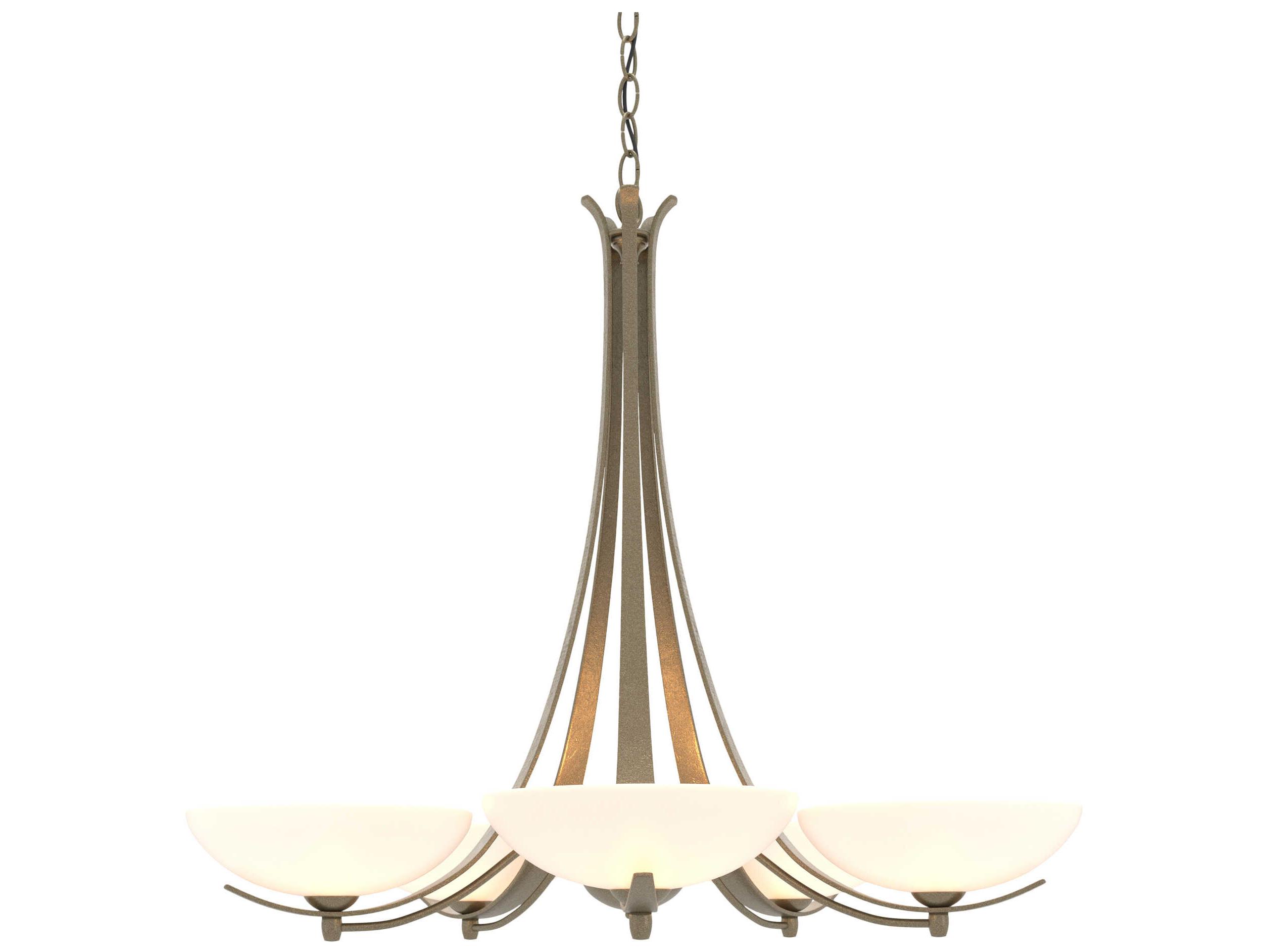 Hubbardton Forge Aegis 5-Light Glass Bowl Chandelier
