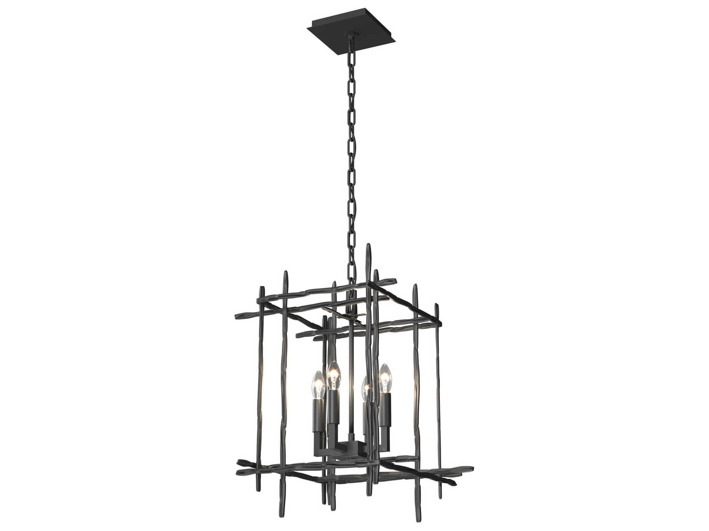 Hubbardton Forge Tura 4-Light Glass Candelabra Geometric Chandelier