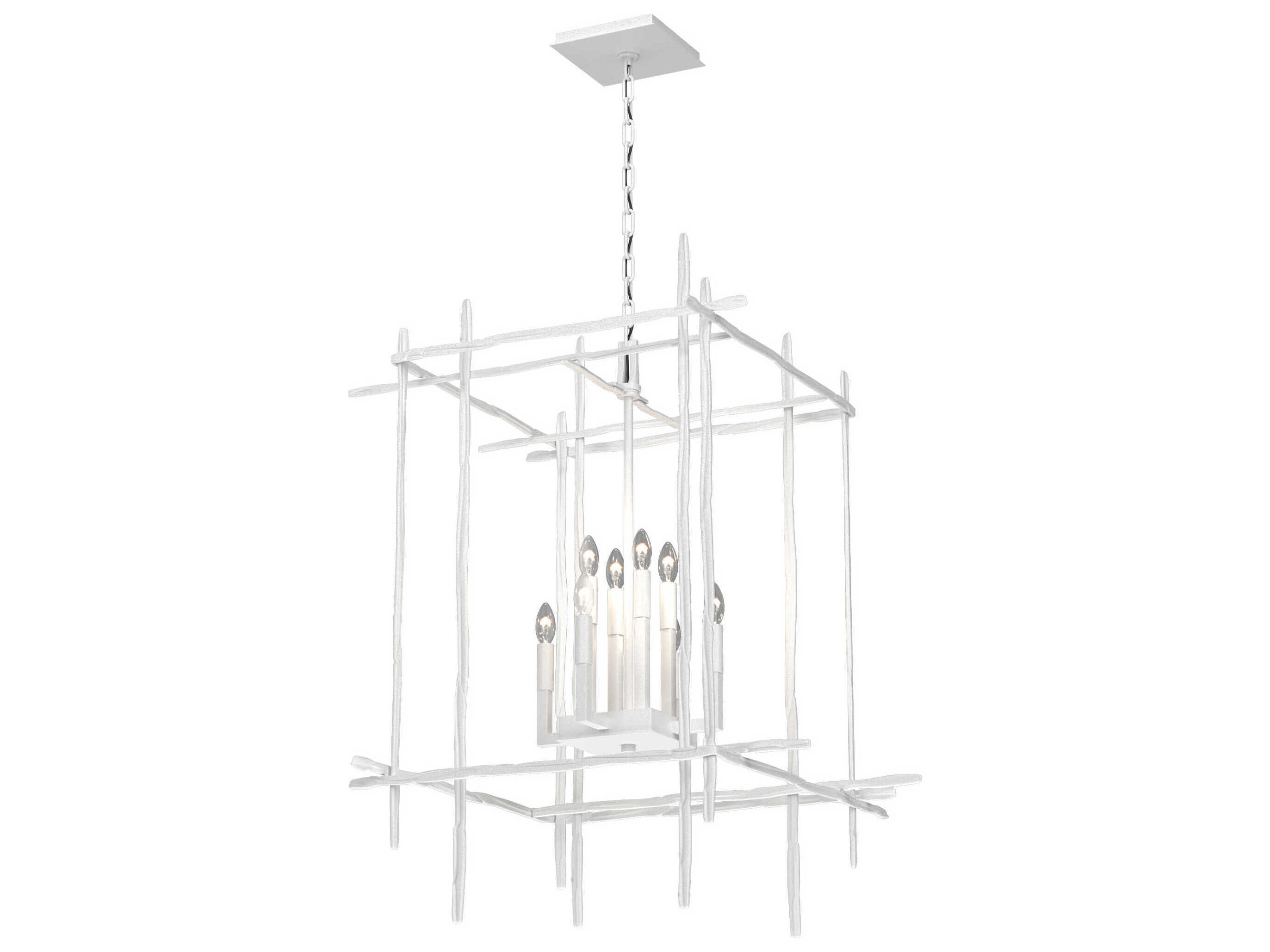Hubbardton Forge Tura 8-Light Glass Candelabra Geometric Chandelier