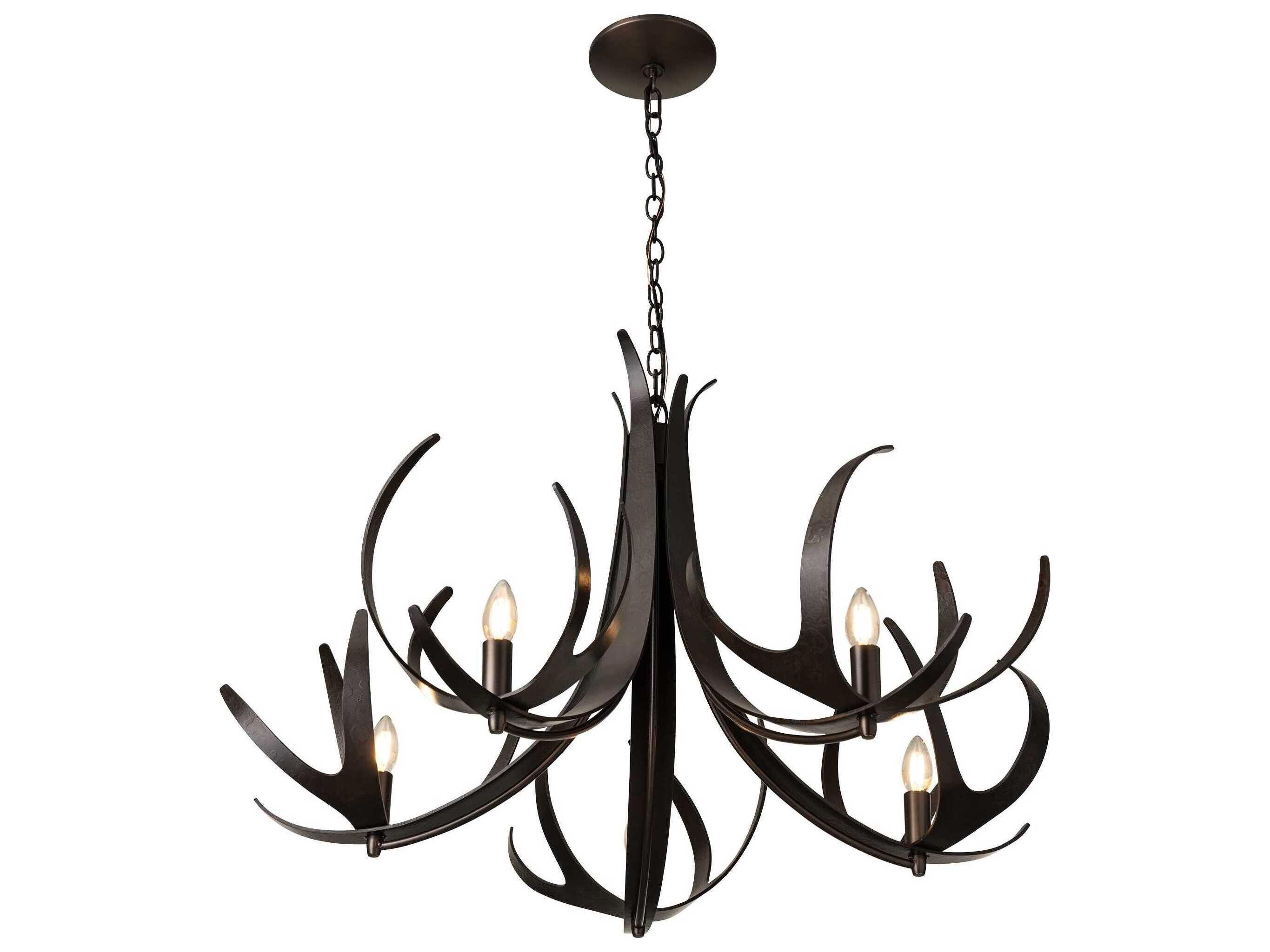 Hubbardton Forge Caribou 5-Light Candelabra Chandelier