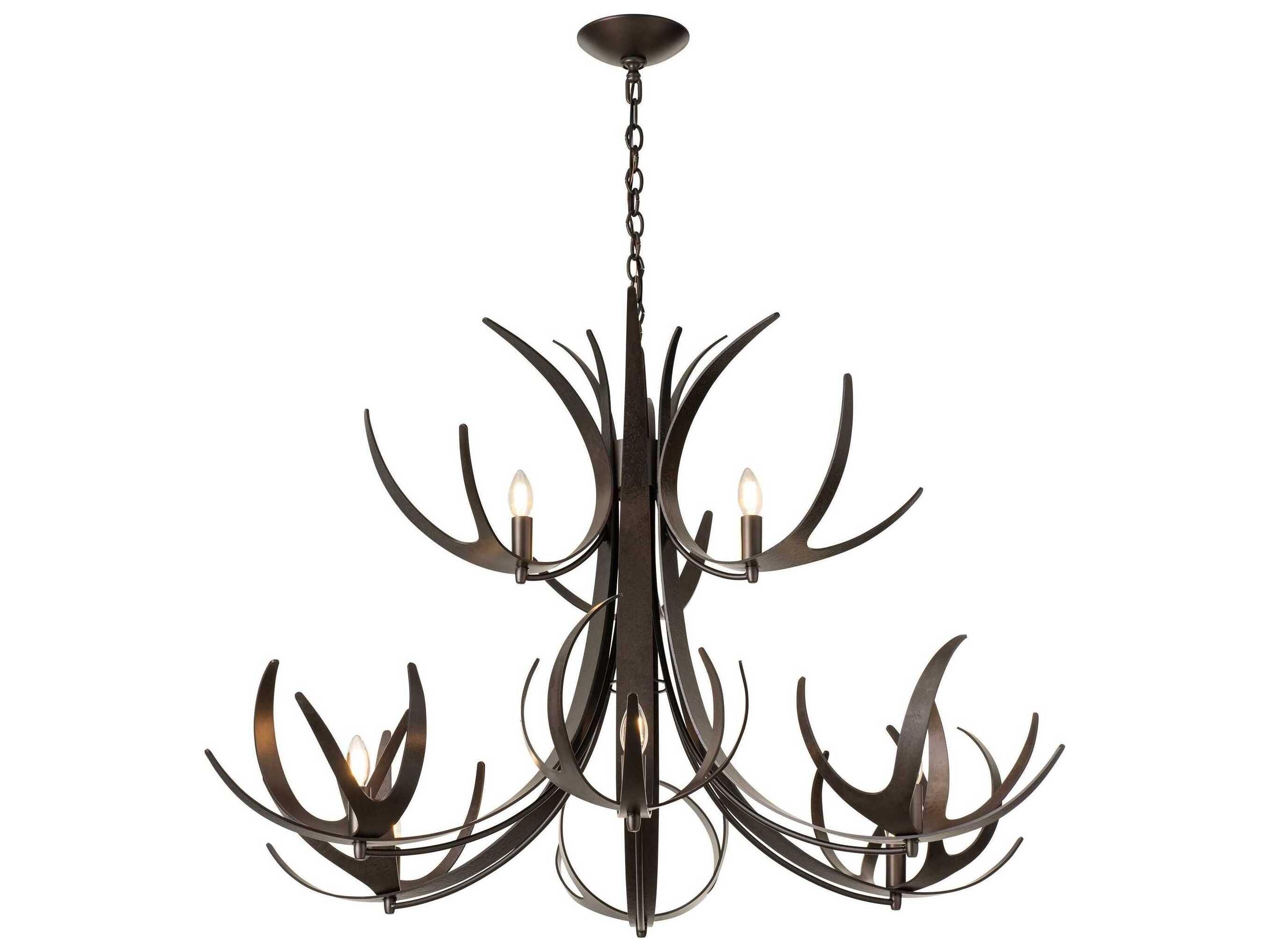 Hubbardton Forge Caribou 9-Light Candelabra Chandelier