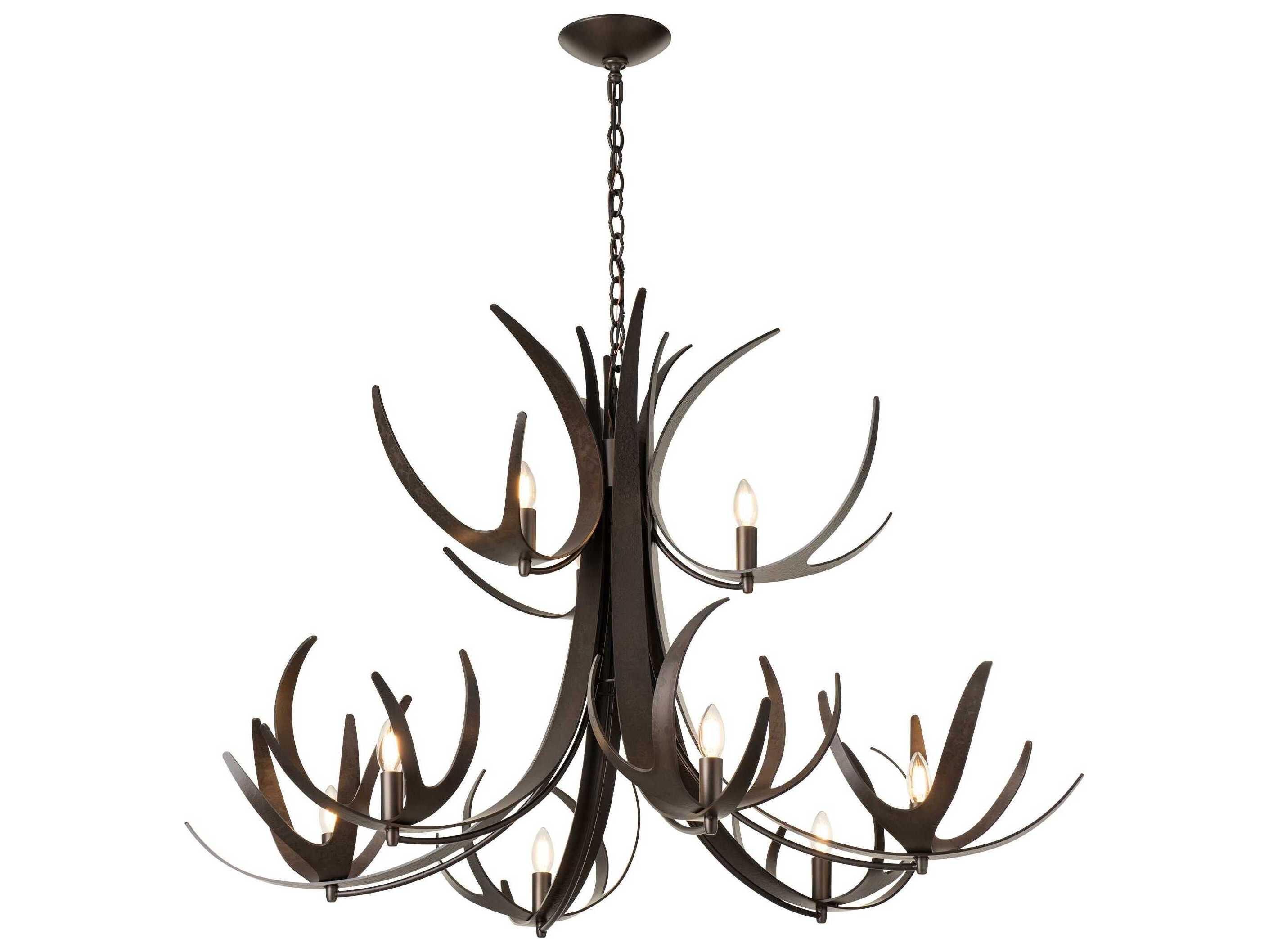 Hubbardton Forge Caribou 9-Light Candelabra Chandelier
