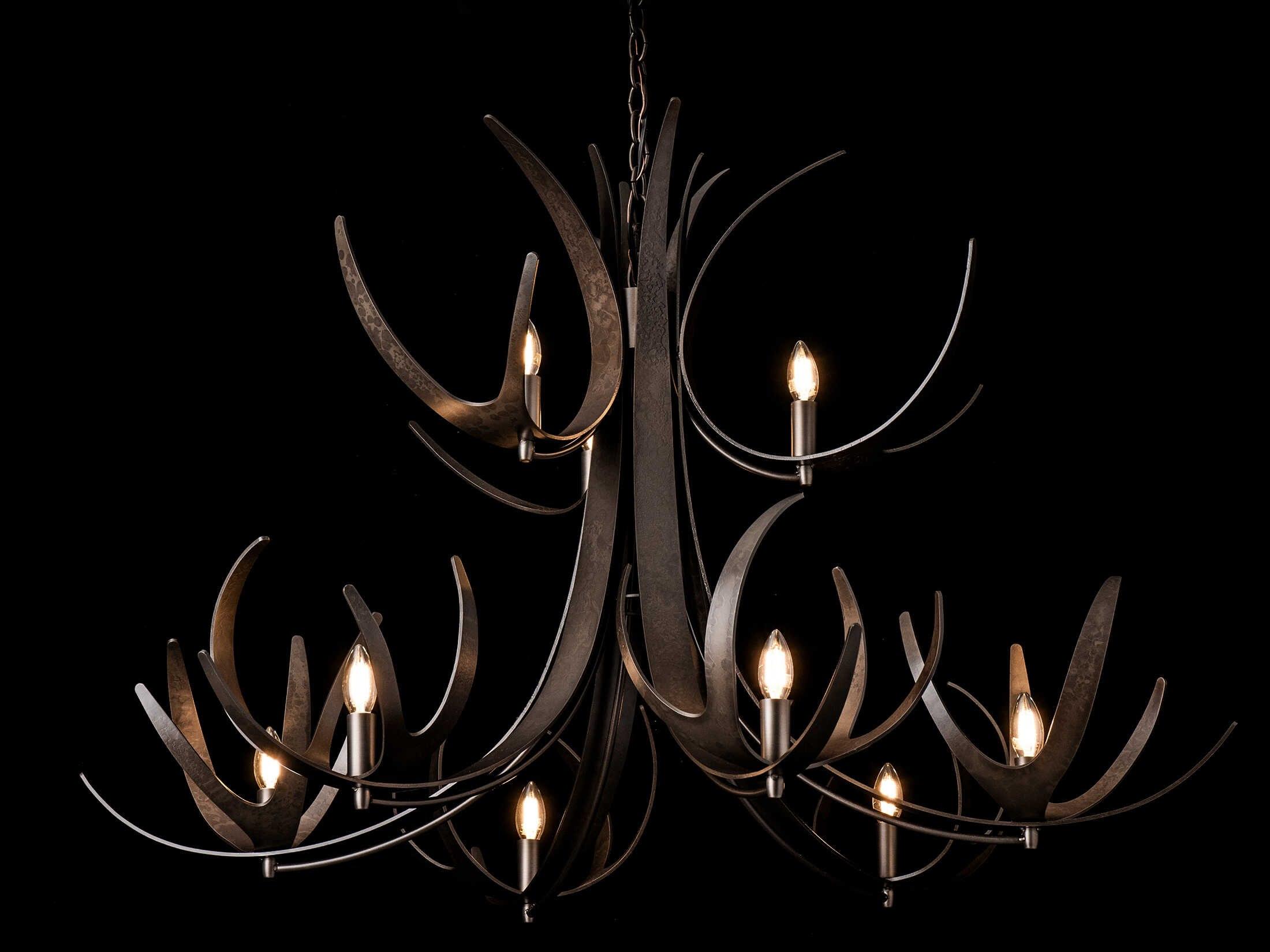 Hubbardton Forge Caribou 9-Light Candelabra Chandelier