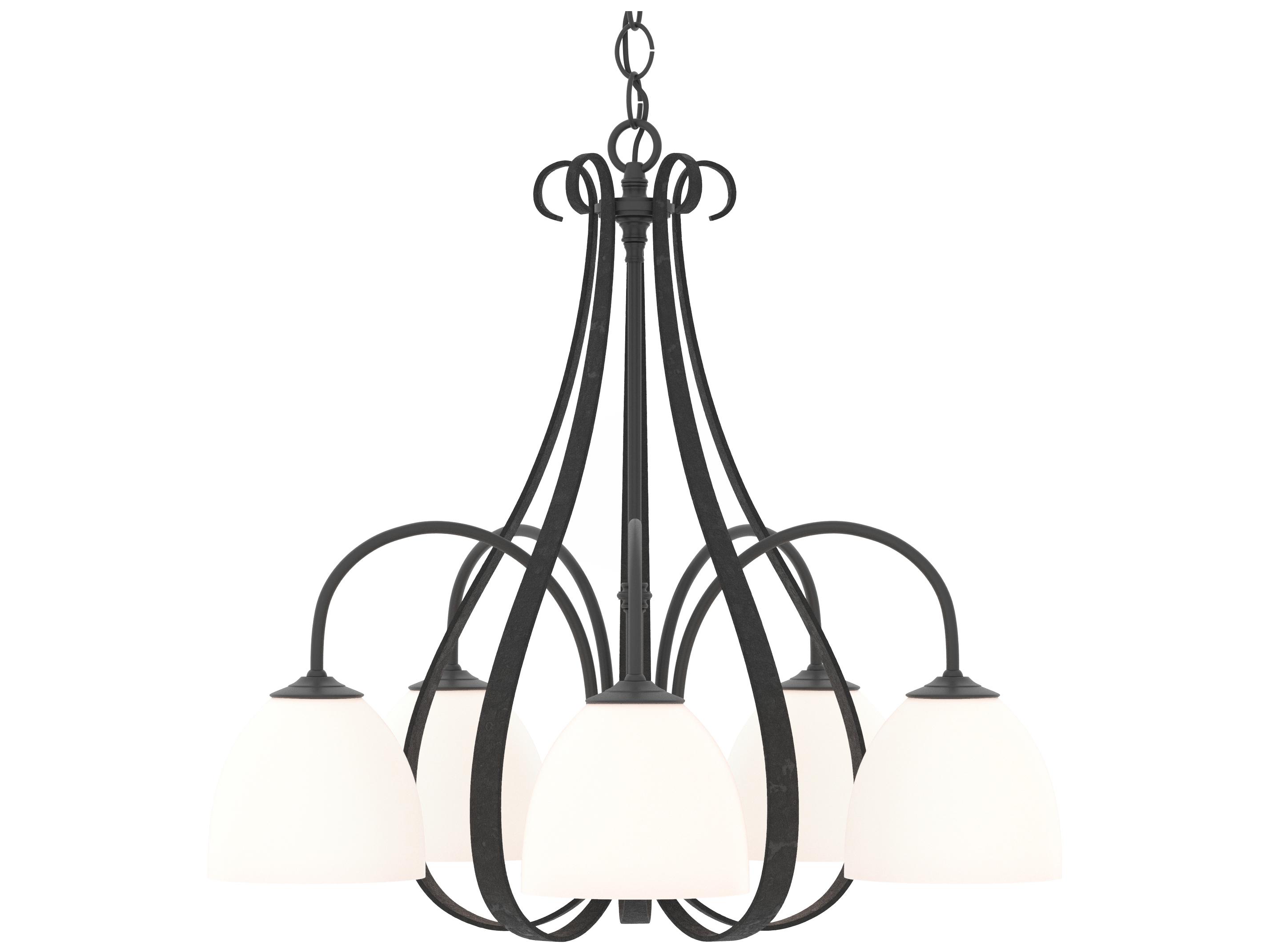 Hubbardton Forge Sweeping 5-Light Glass Bell Chandelier