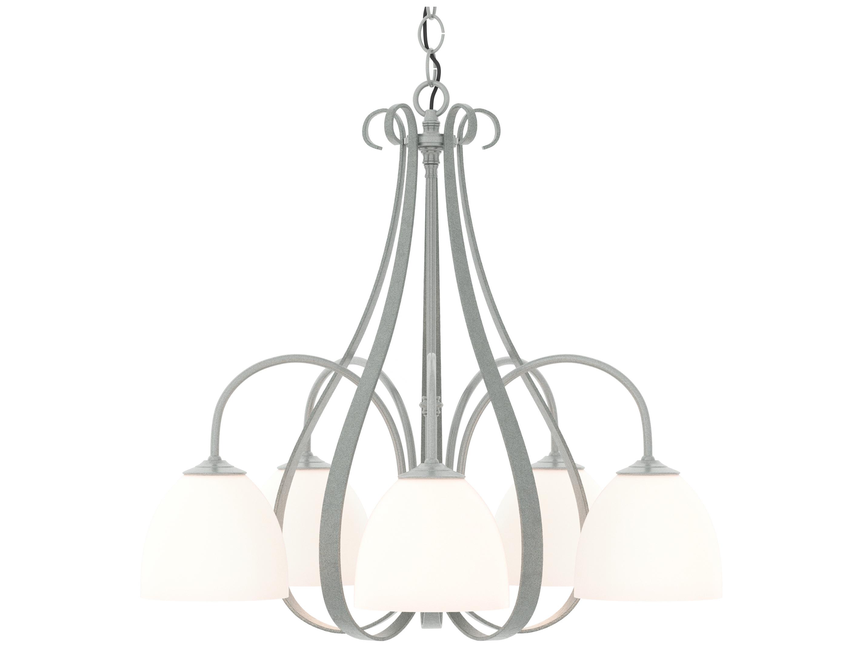 Hubbardton Forge Sweeping 5-Light Glass Bell Chandelier