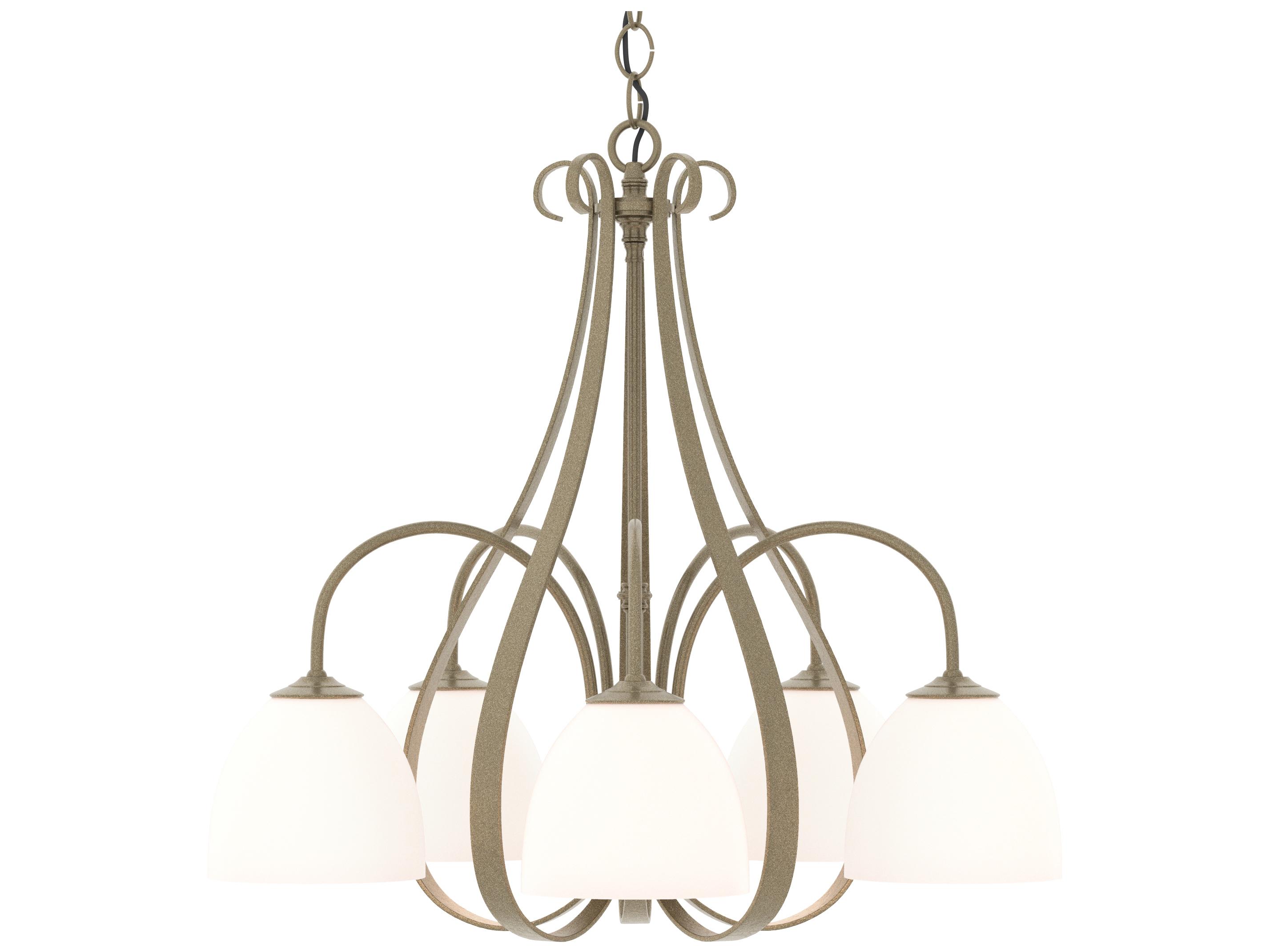 Hubbardton Forge Sweeping 5-Light Glass Bell Chandelier