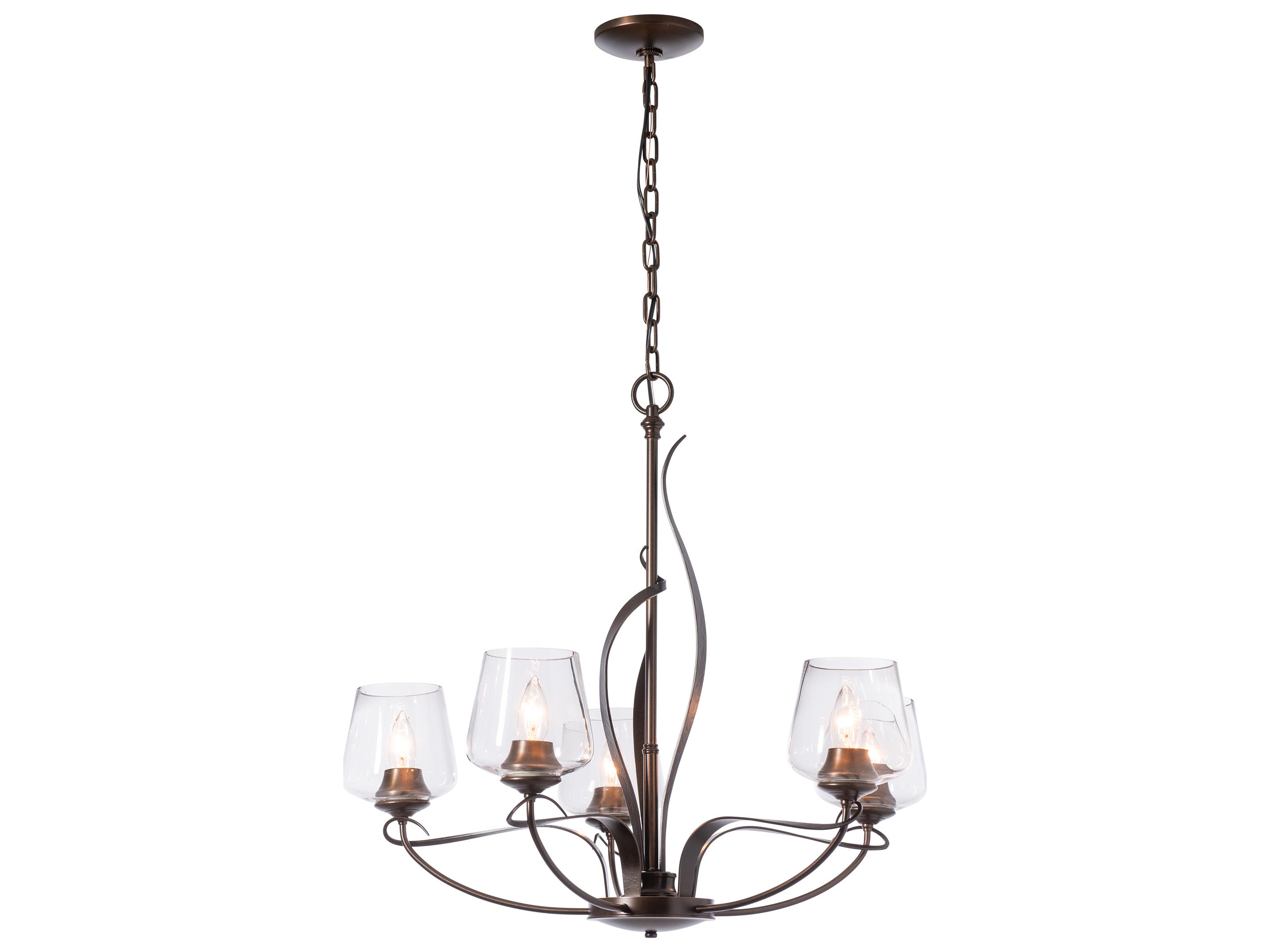 Hubbardton Forge Flora 5-Light Glass Chandelier