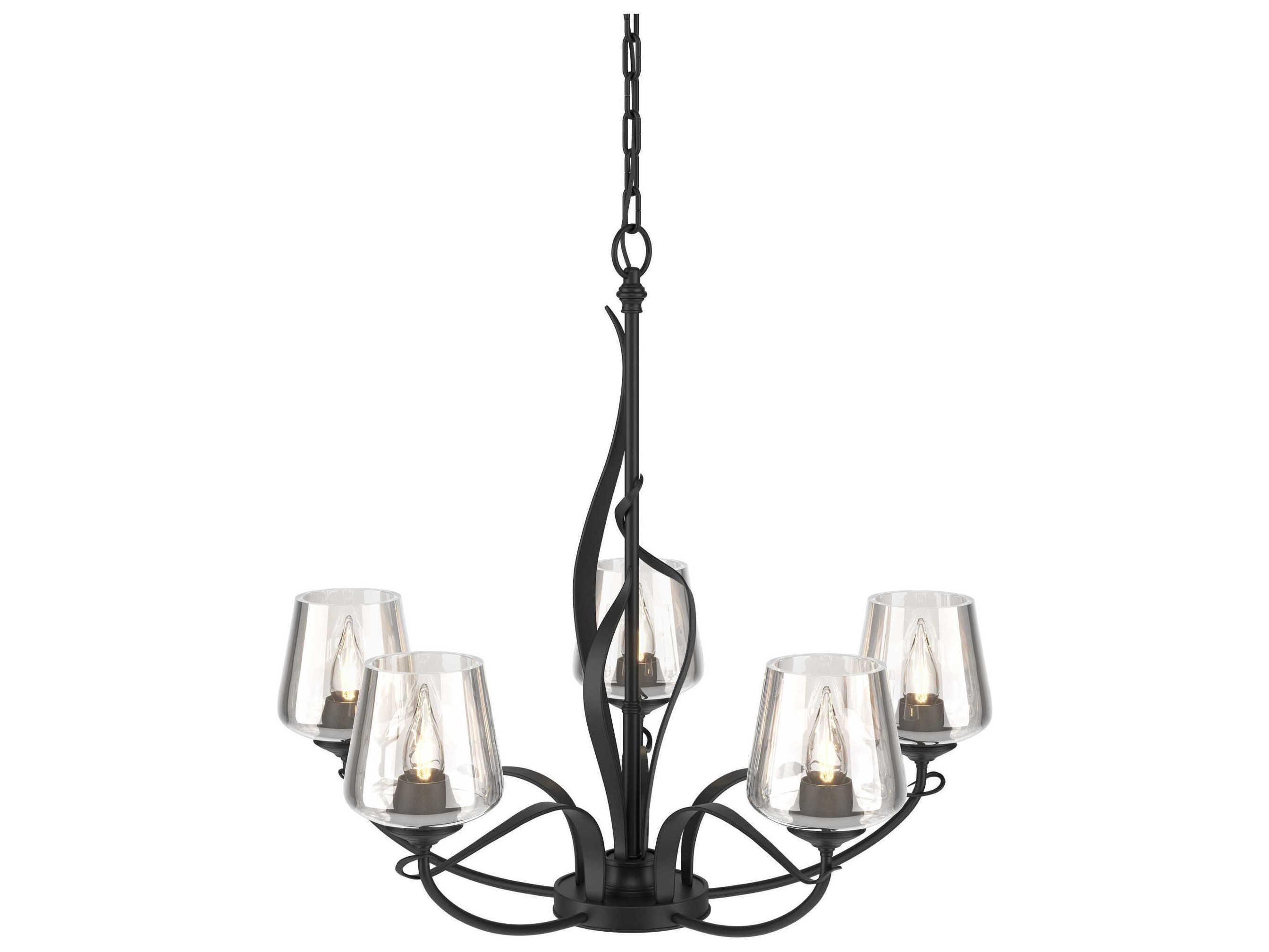 Hubbardton Forge Flora 5-Light Glass Chandelier