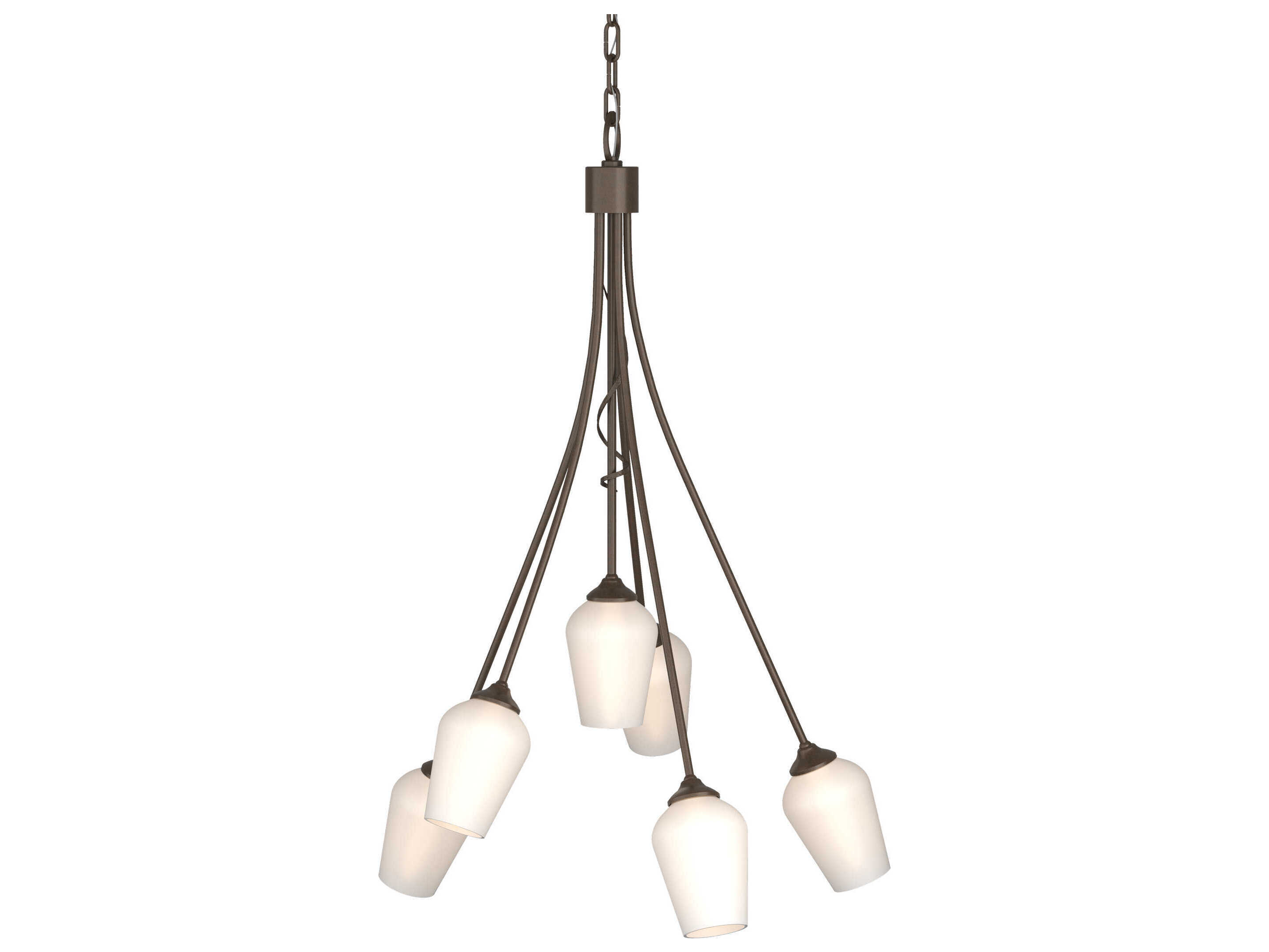 Hubbardton Forge Flora 6-Light Glass Tiered Chandelier