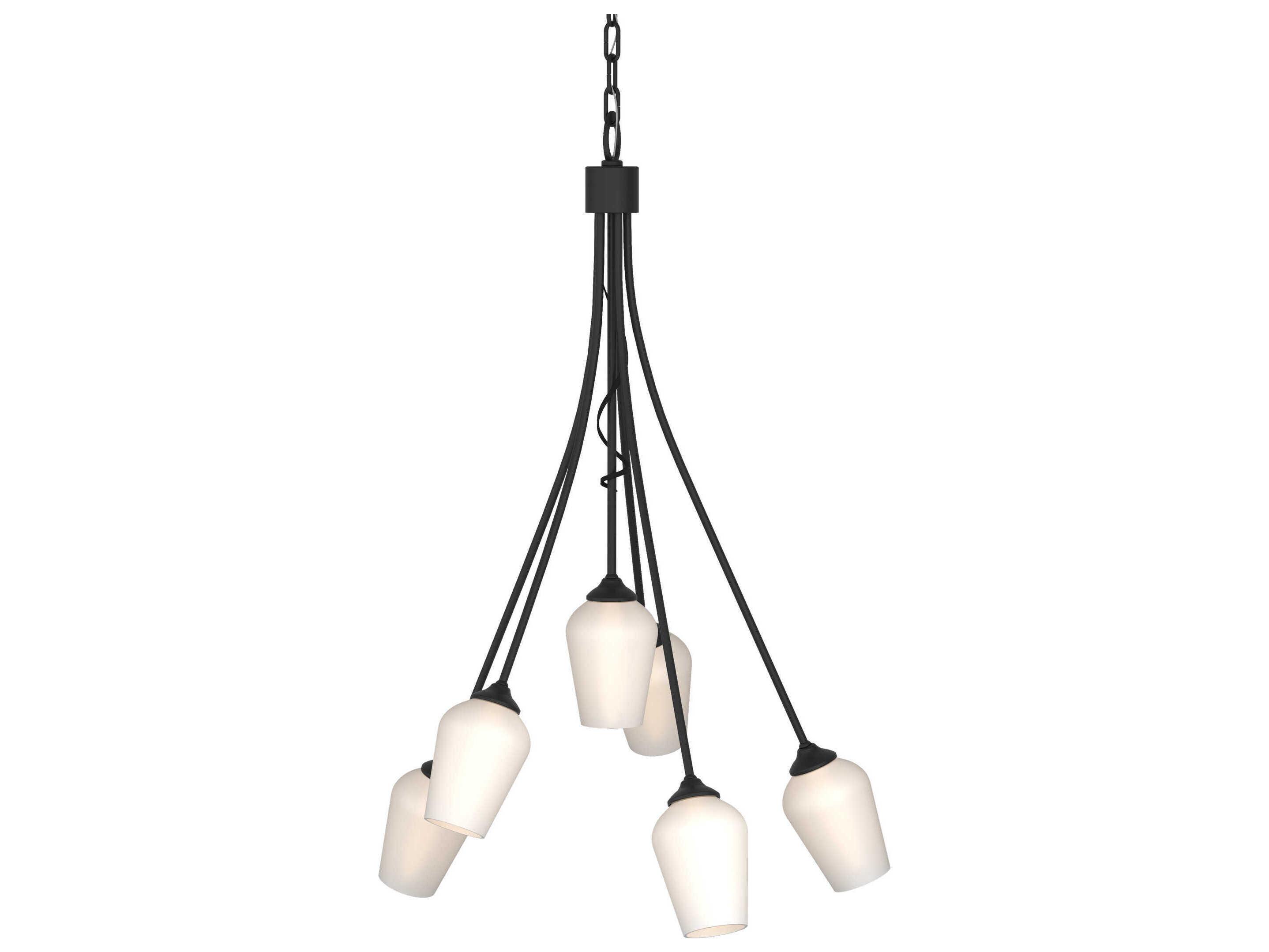 Hubbardton Forge Flora 6-Light Glass Tiered Chandelier