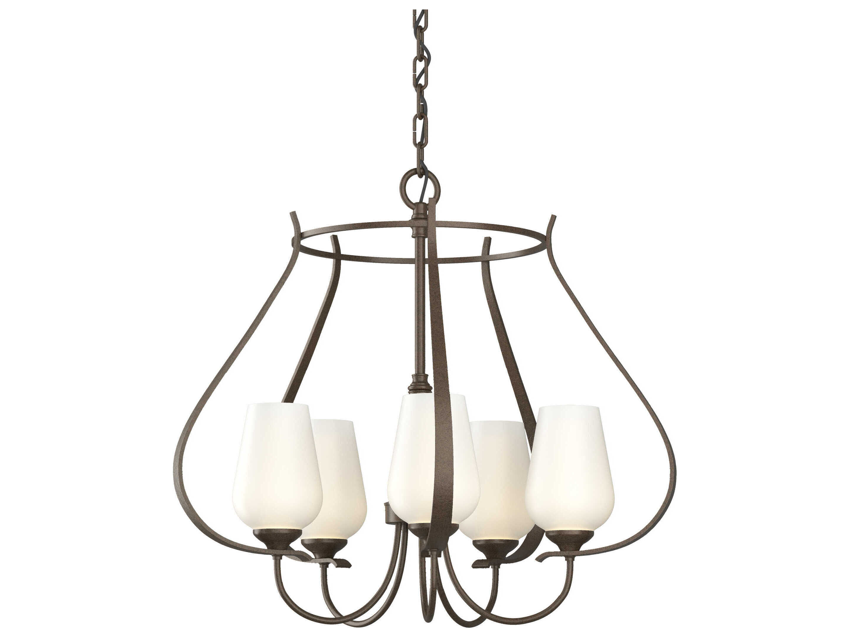 Hubbardton Forge Flora 5-Light Glass Chandelier