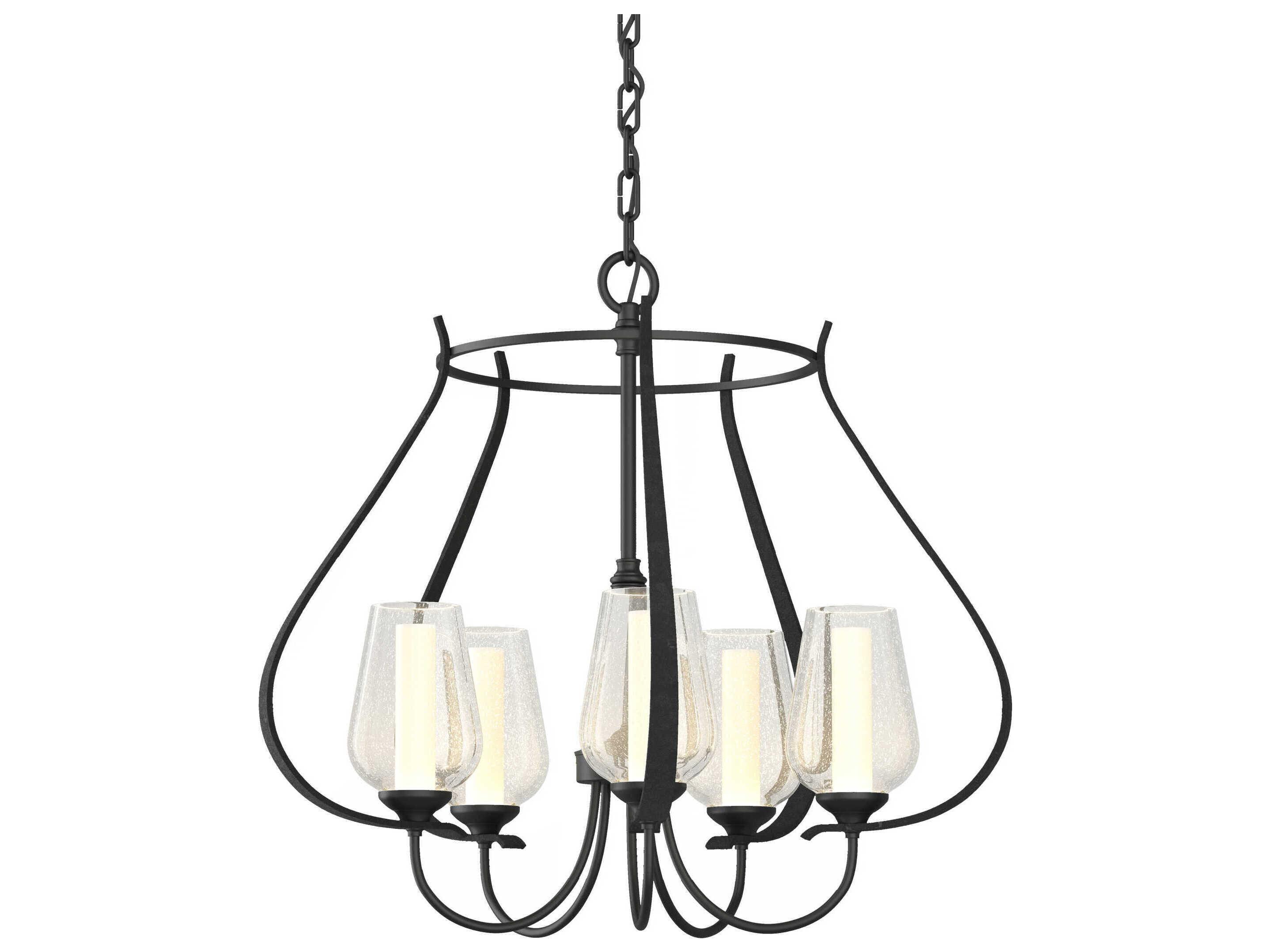 Hubbardton Forge Flora 5-Light Glass Chandelier