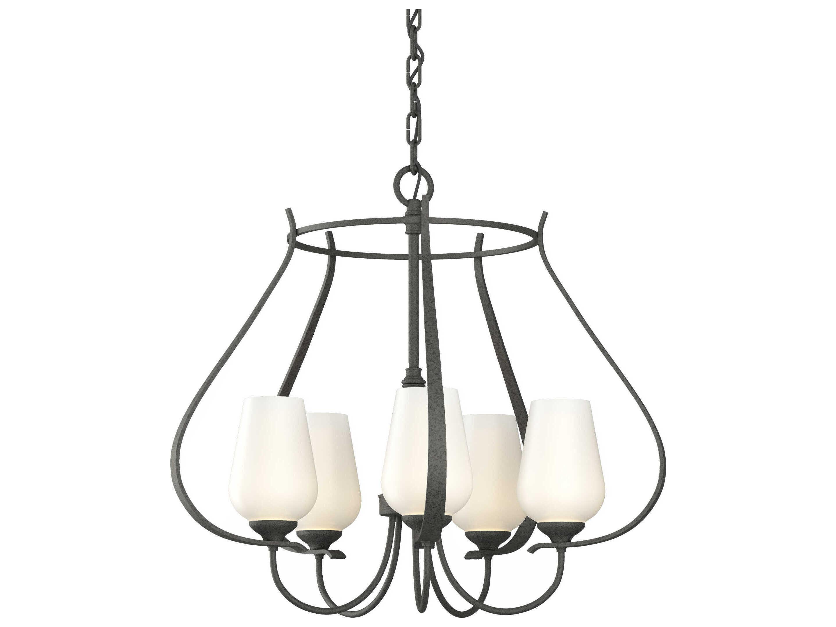 Hubbardton Forge Flora 5-Light Glass Chandelier