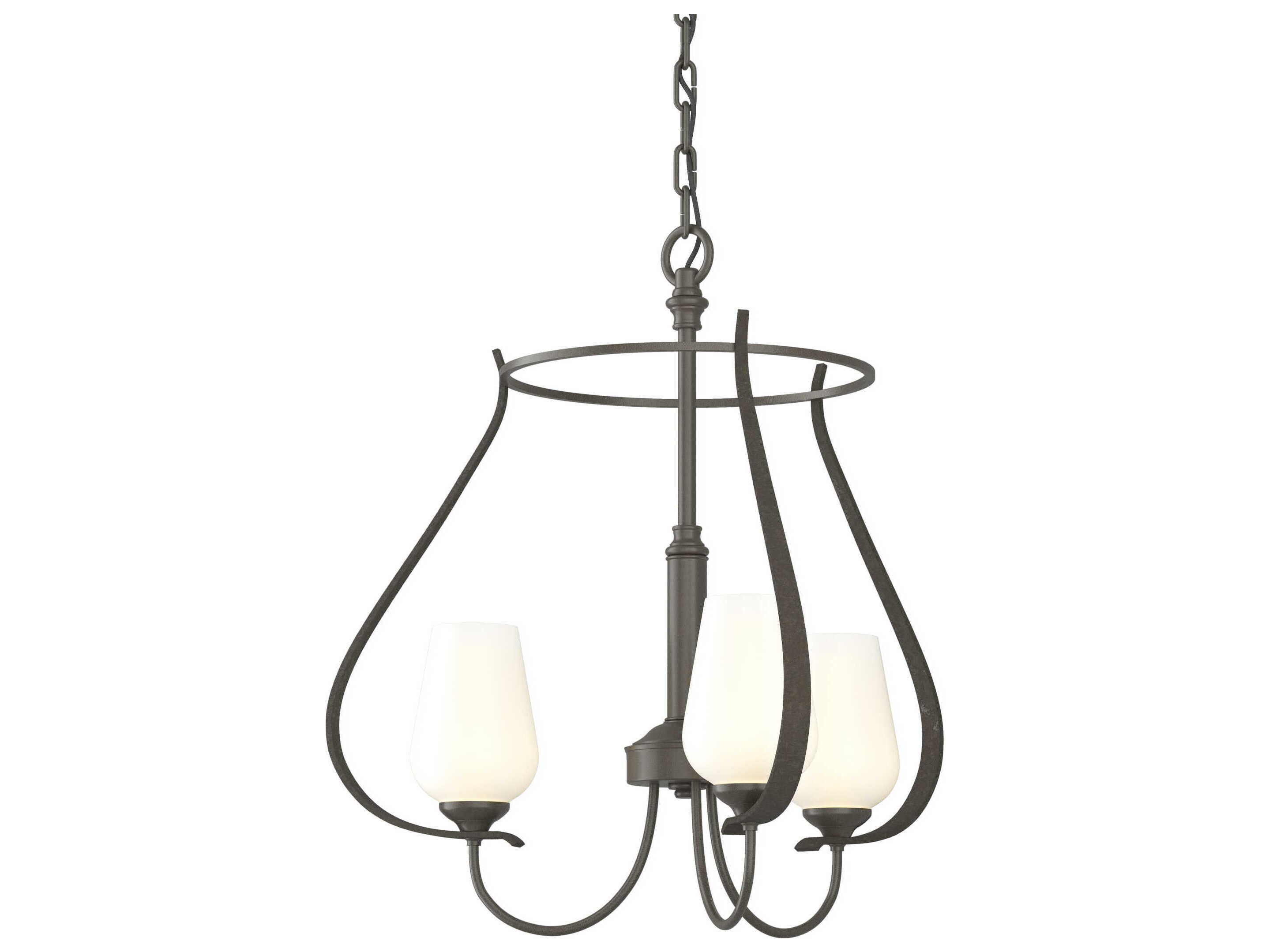 Hubbardton Forge Flora 3-Light Glass Chandelier