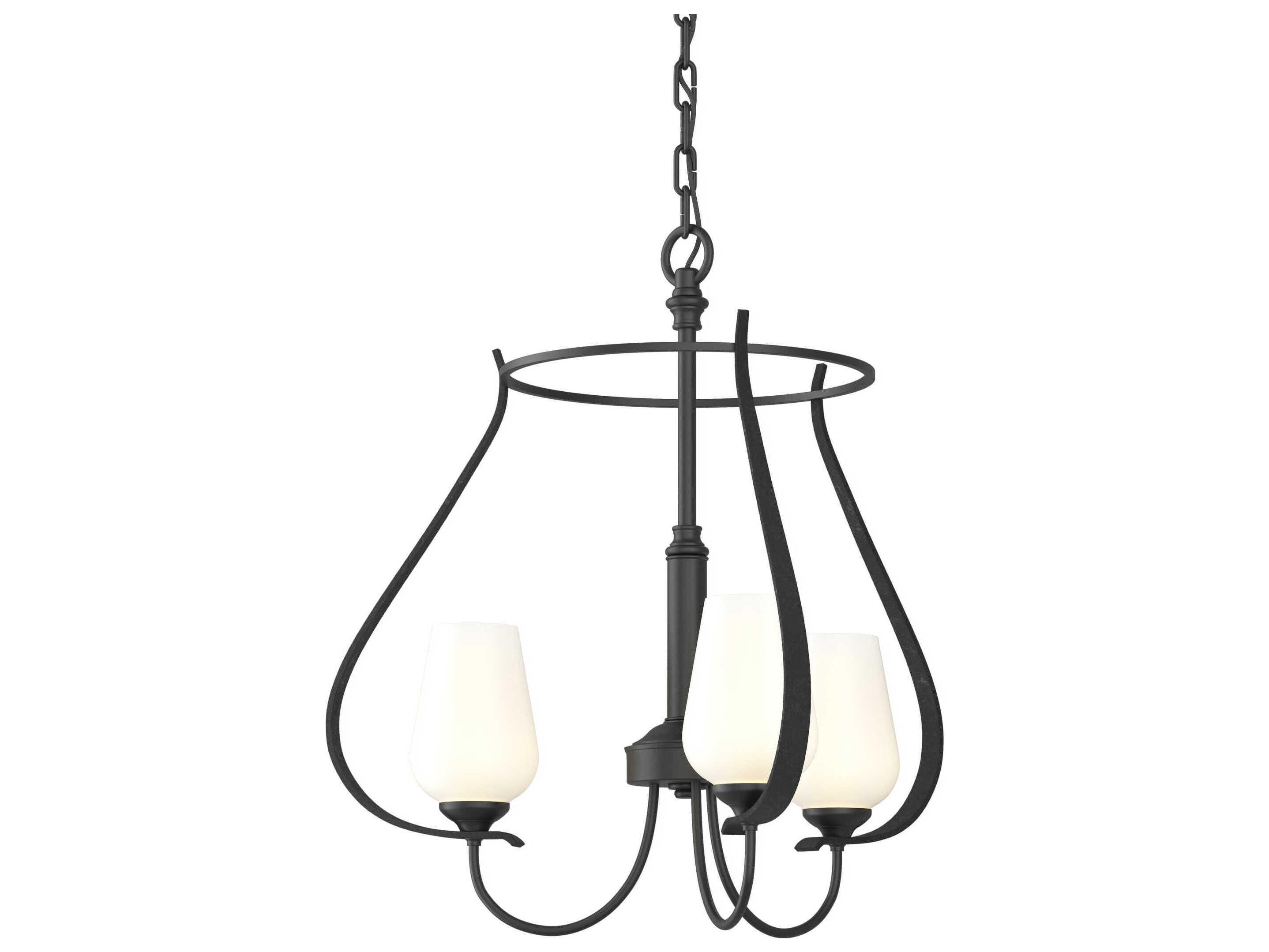 Hubbardton Forge Flora 3-Light Glass Chandelier