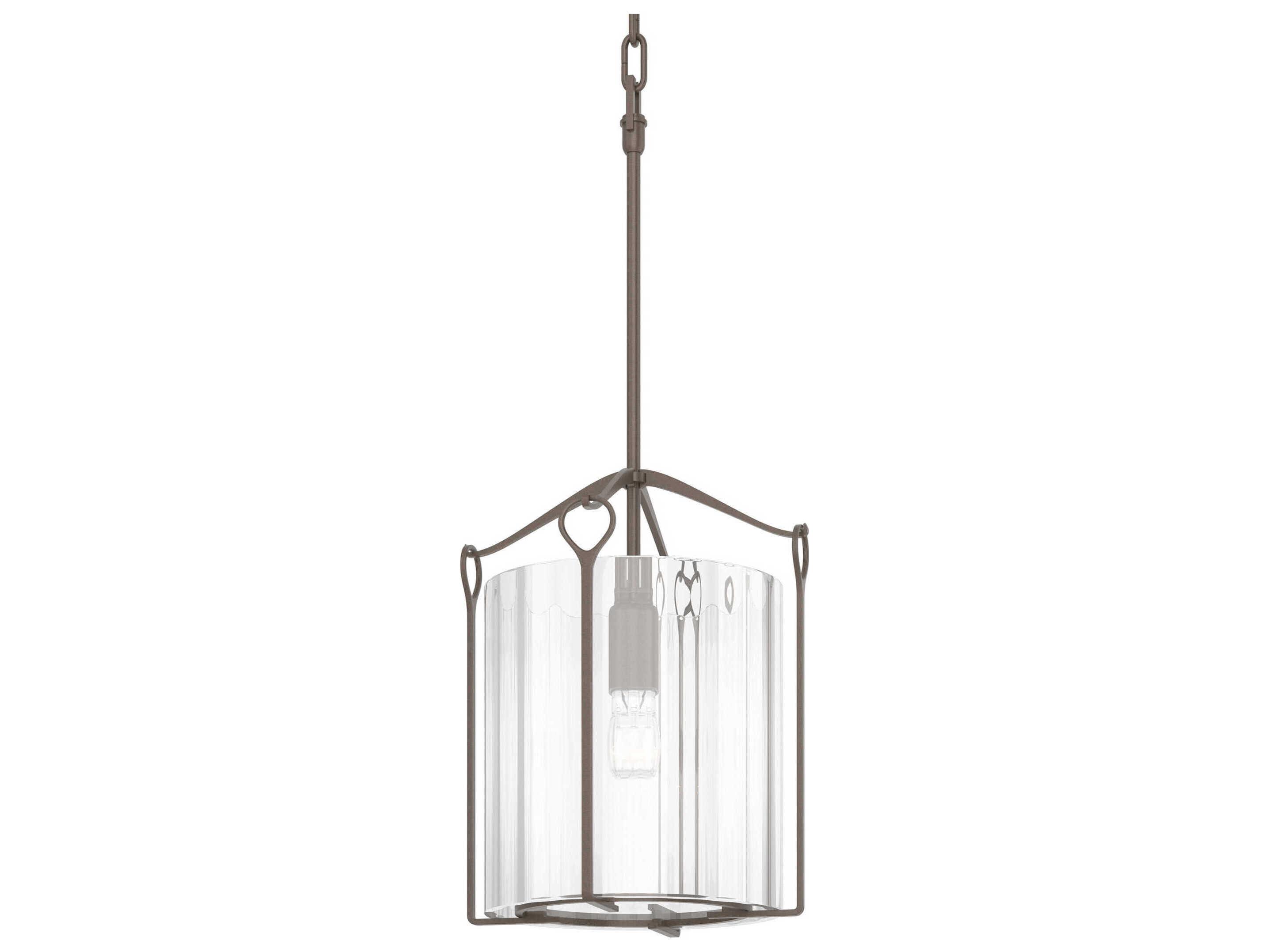 Hubbardton Forge Bow 1-Light Glass Drum Mini Pendant