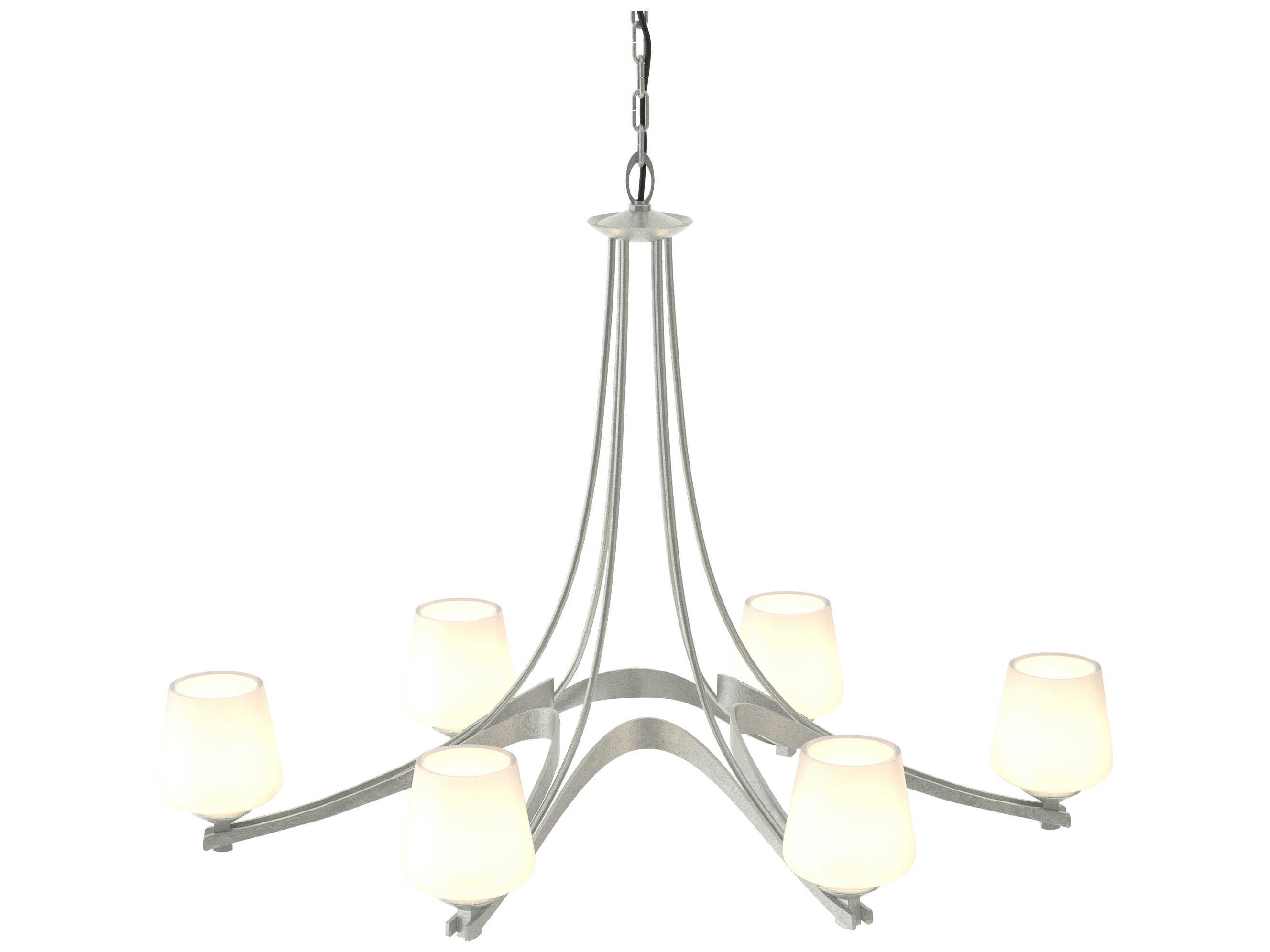 Hubbardton Forge Ribbon 6-Light Glass Chandelier