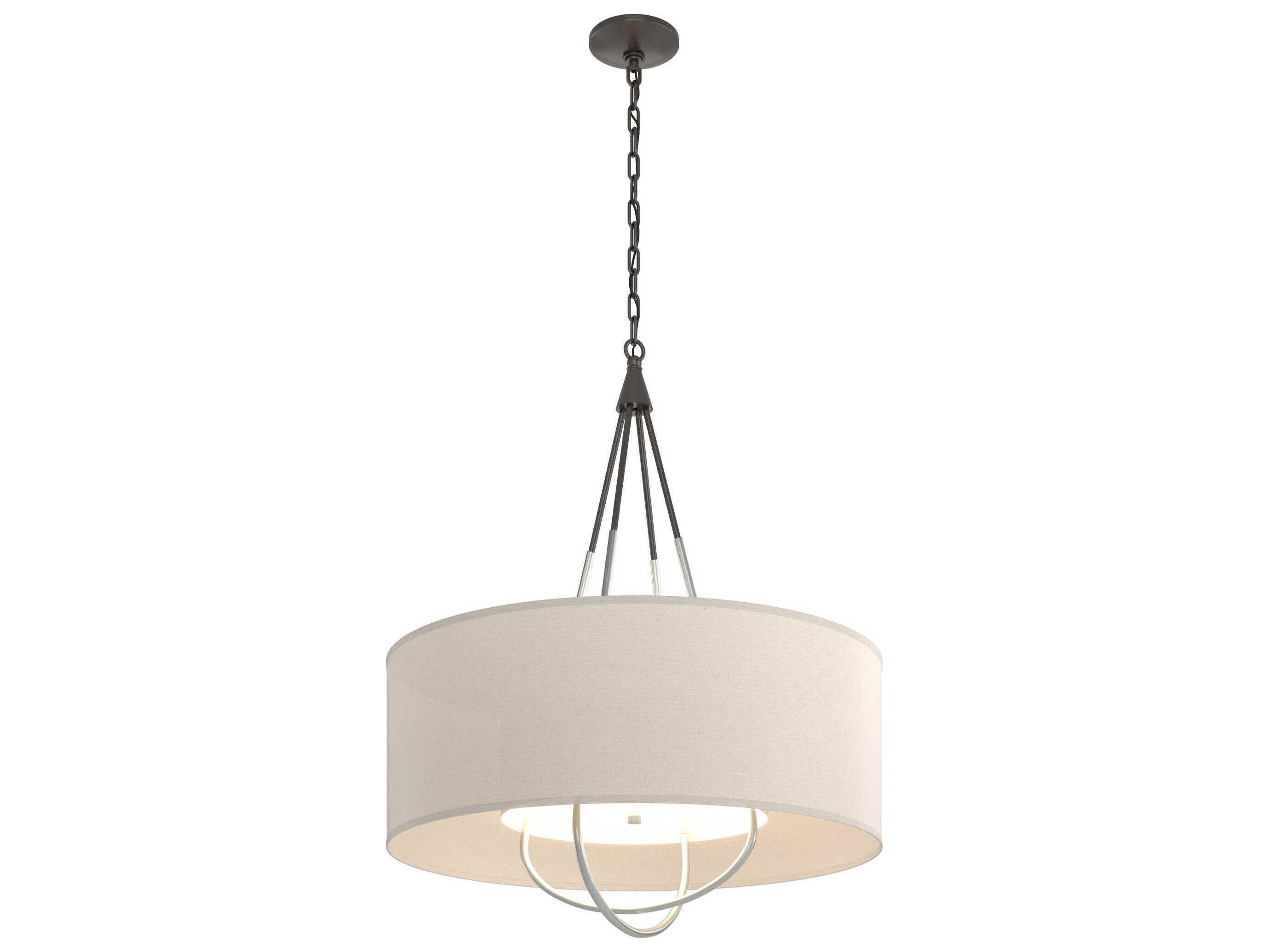 Hubbardton Forge Loop 4-Light White Drum Pendant