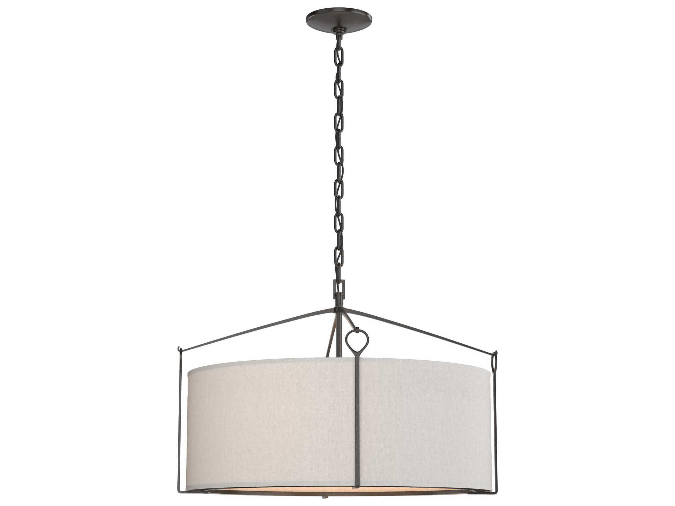 Hubbardton Forge Bow 4-Light Glass Drum Pendant