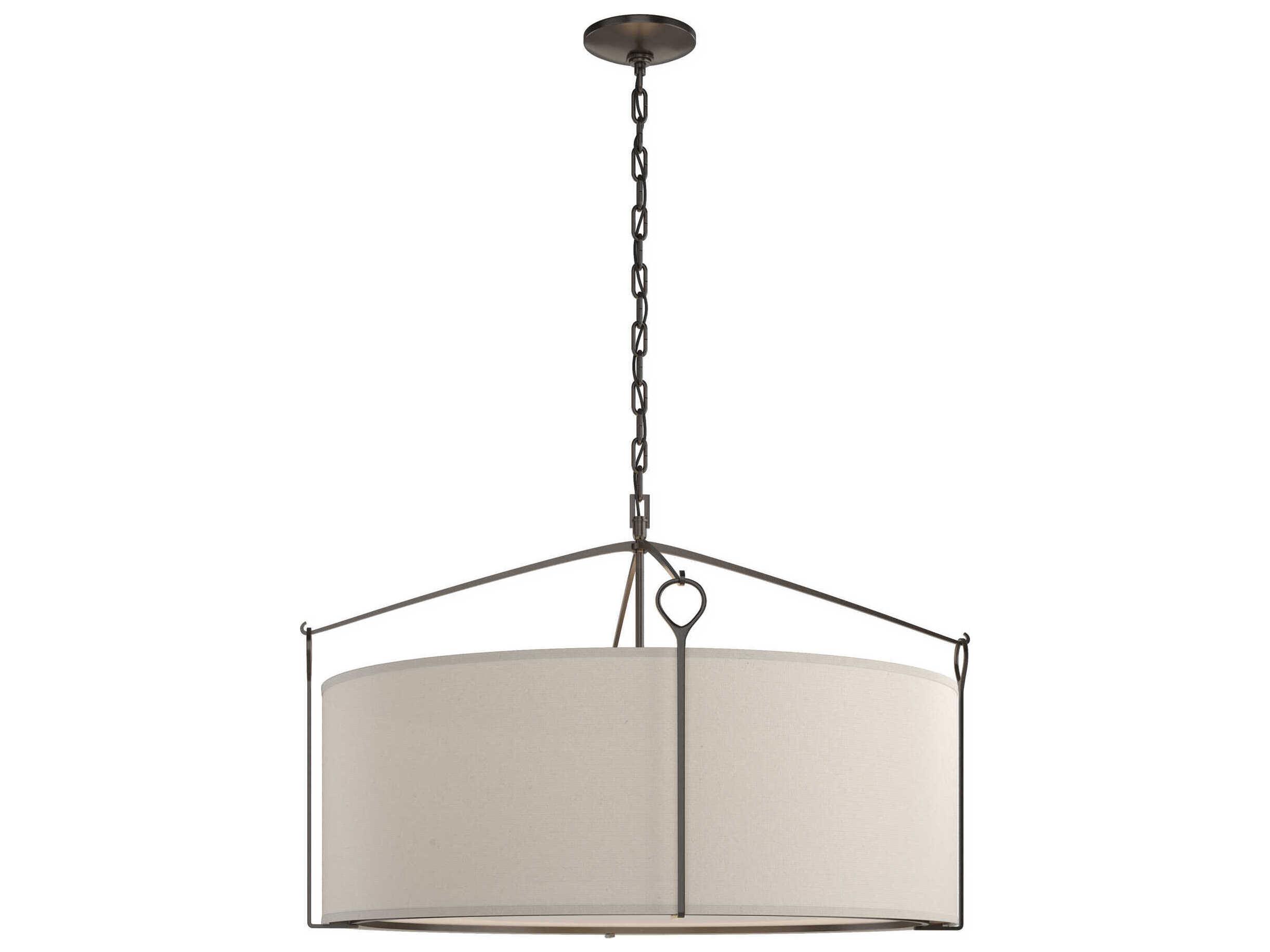 Hubbardton Forge Bow 4-Light Glass Drum Pendant