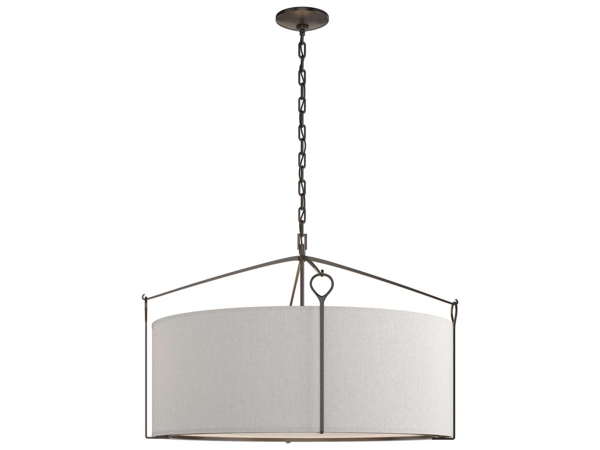 Hubbardton Forge Bow 4-Light Glass Drum Pendant