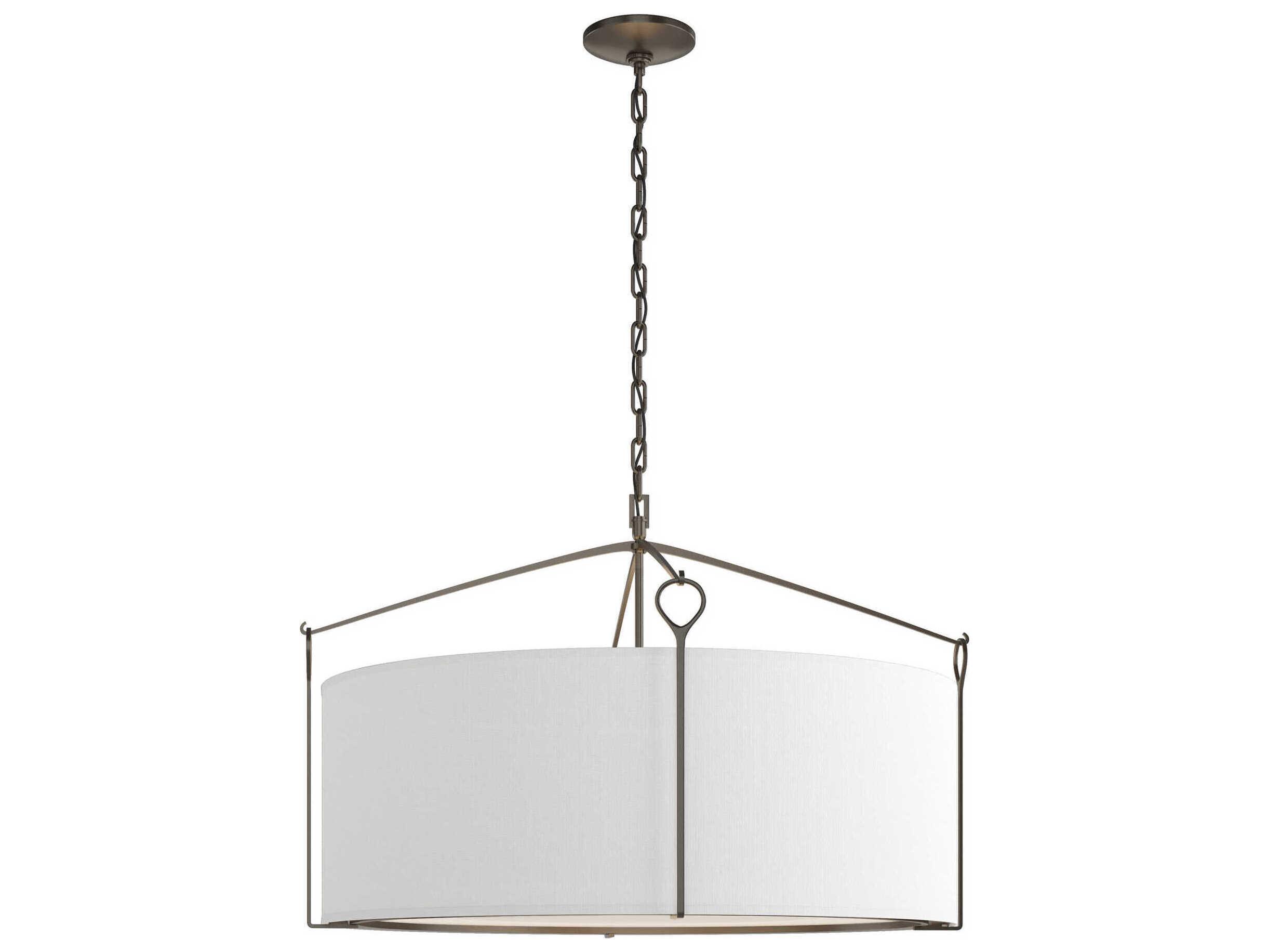 Hubbardton Forge Bow 4-Light Glass Drum Pendant