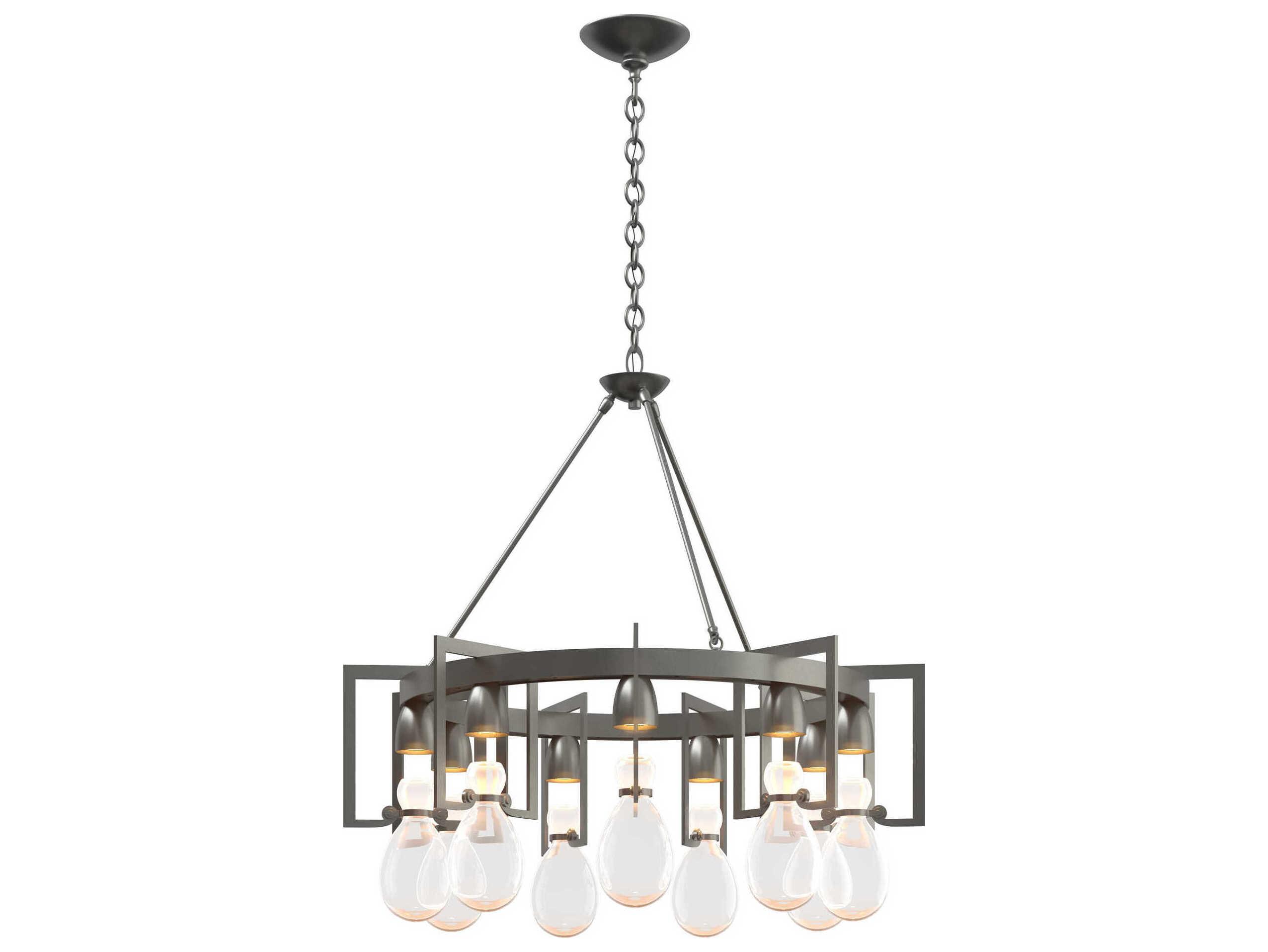 Hubbardton Forge Apothecary 9-Light Glass Chandelier