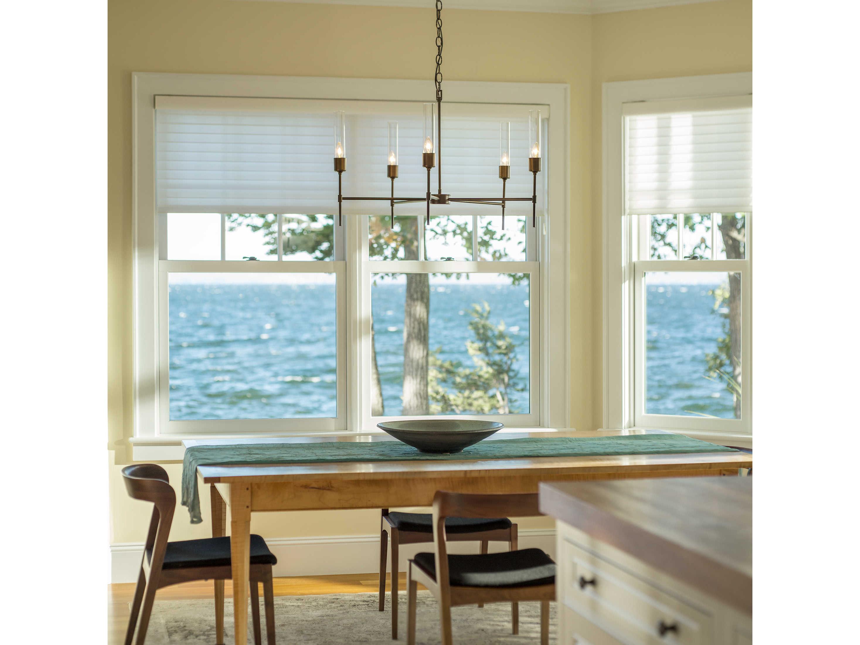 Hubbardton Forge Vela 5-Light Glass Candelabra Cylinder Chandelier