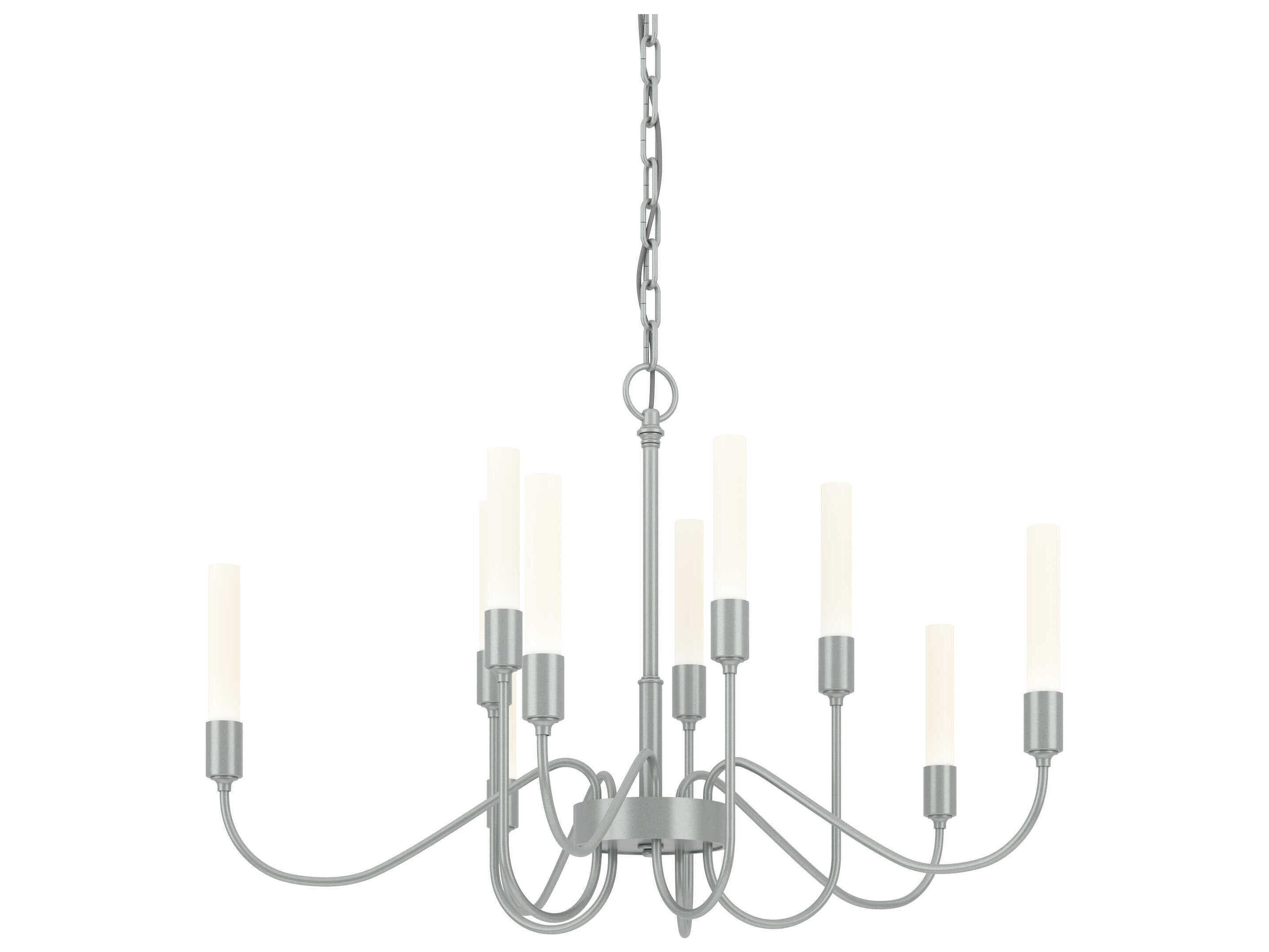 Hubbardton Forge Lisse 10-Light Glass Cylinder Chandelier