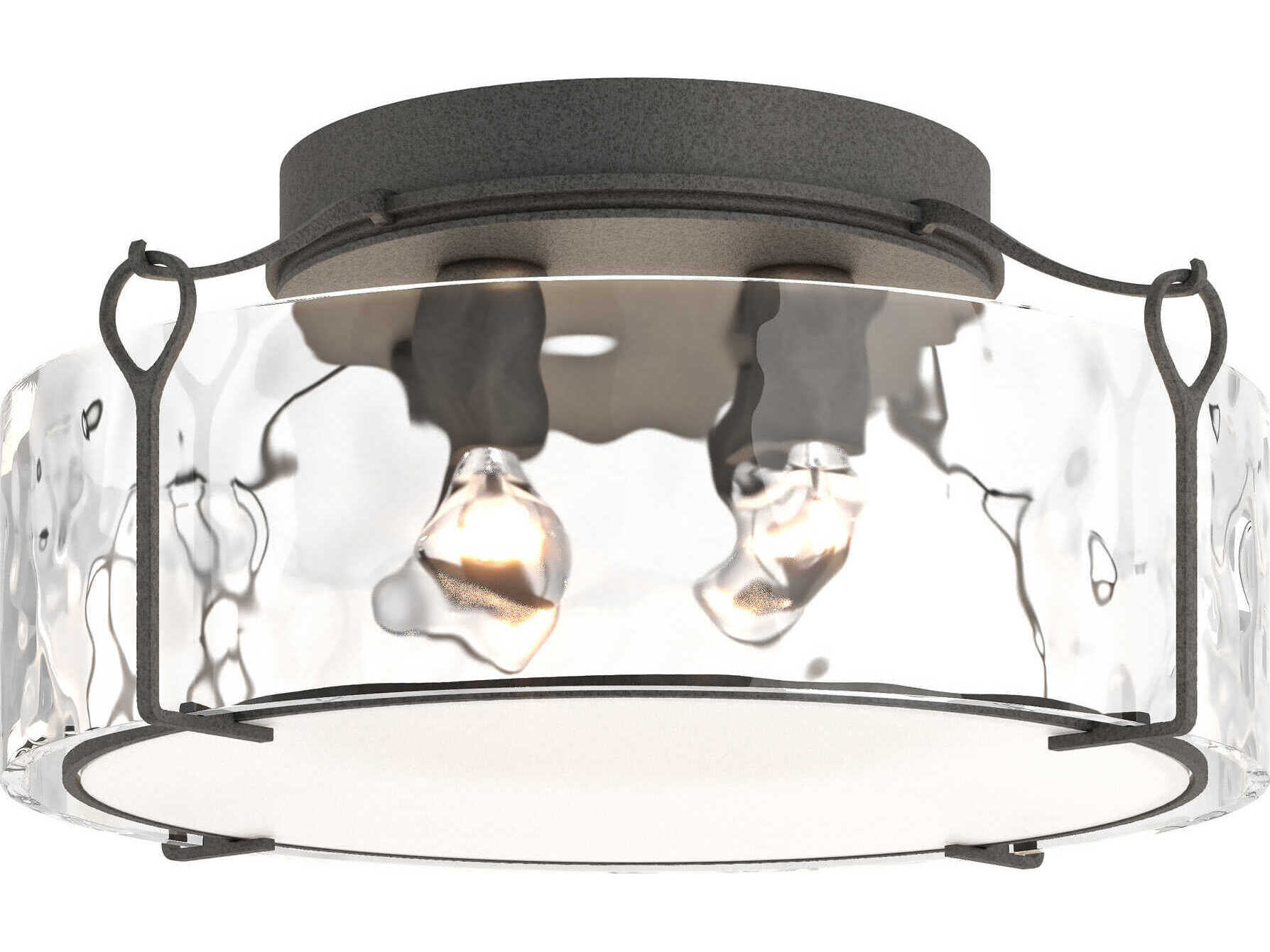 Hubbardton Forge Bow 4-Light Glass Drum Flush Mount