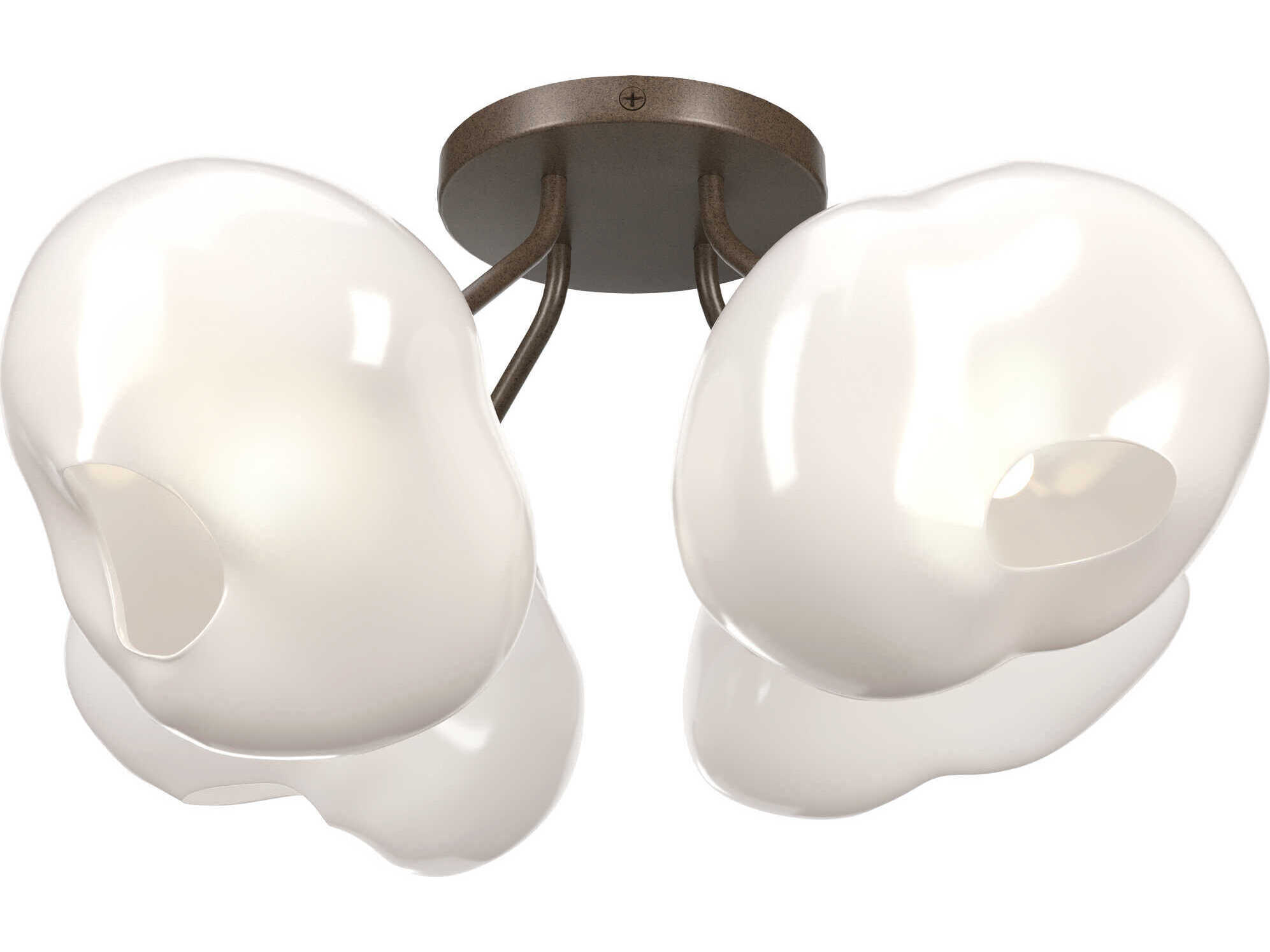 Hubbardton Forge Ume 4-Light Glass Semi Flush Mount