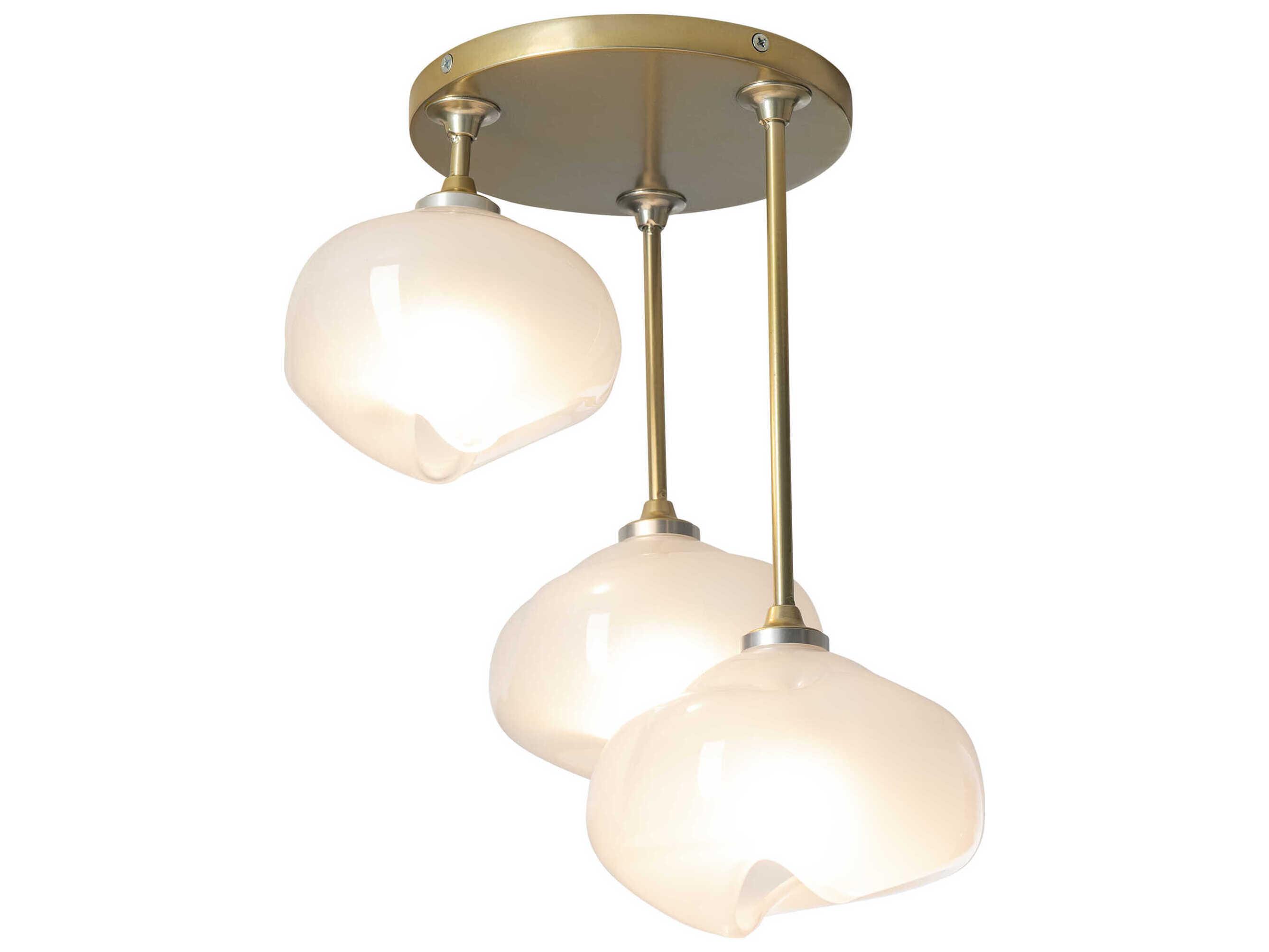 Hubbardton Forge Ume 3-Light Glass Semi Flush Mount