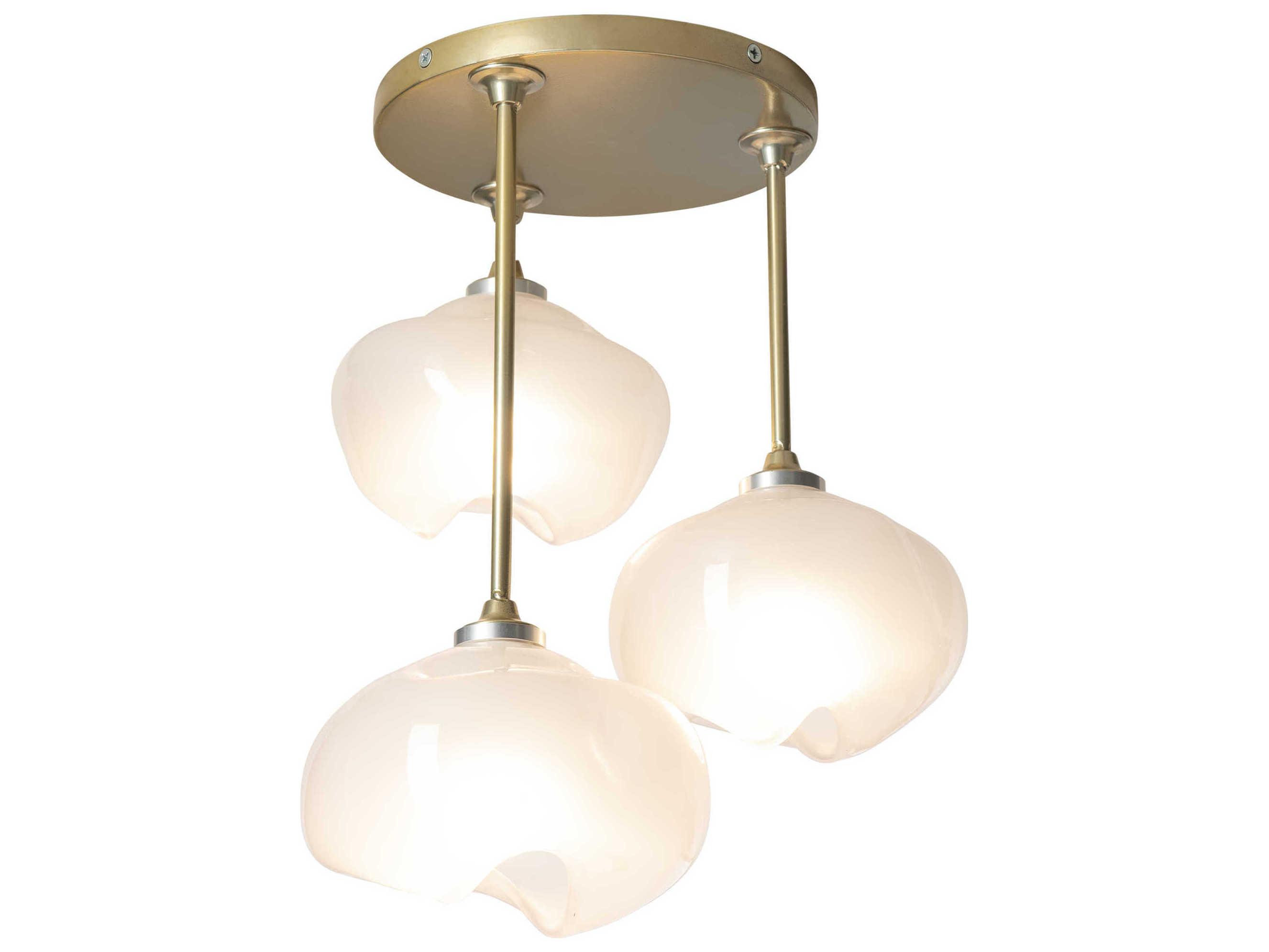 Hubbardton Forge Ume 3-Light Glass Semi Flush Mount