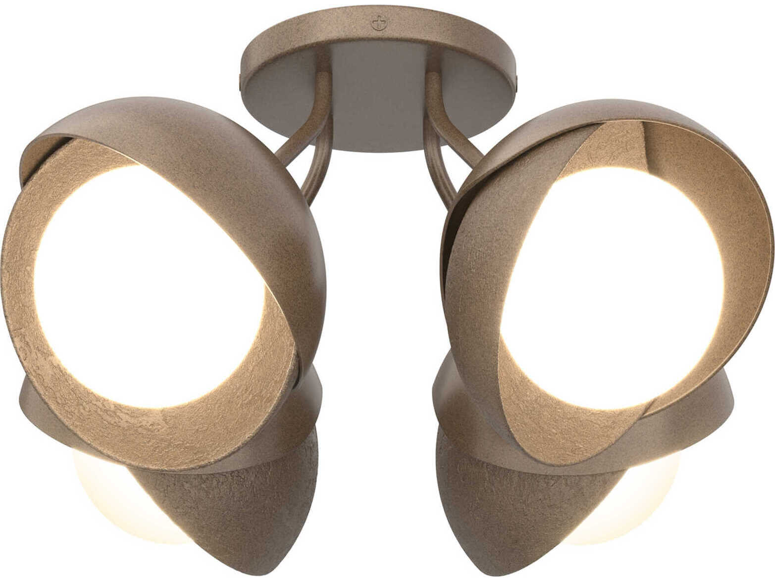 Hubbardton Forge Brooklyn 4-Light Glass Globe Semi Flush Mount