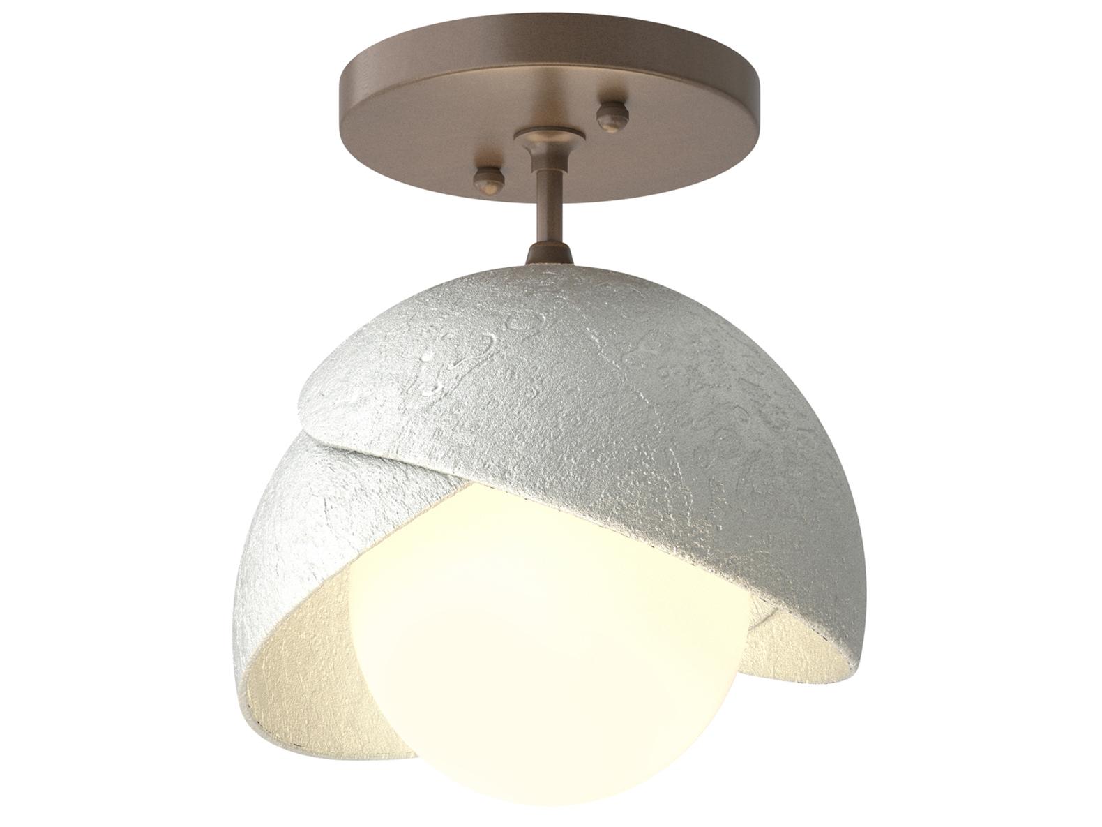 Hubbardton Forge Brooklyn 1-Light Glass Globe Semi Flush Mount