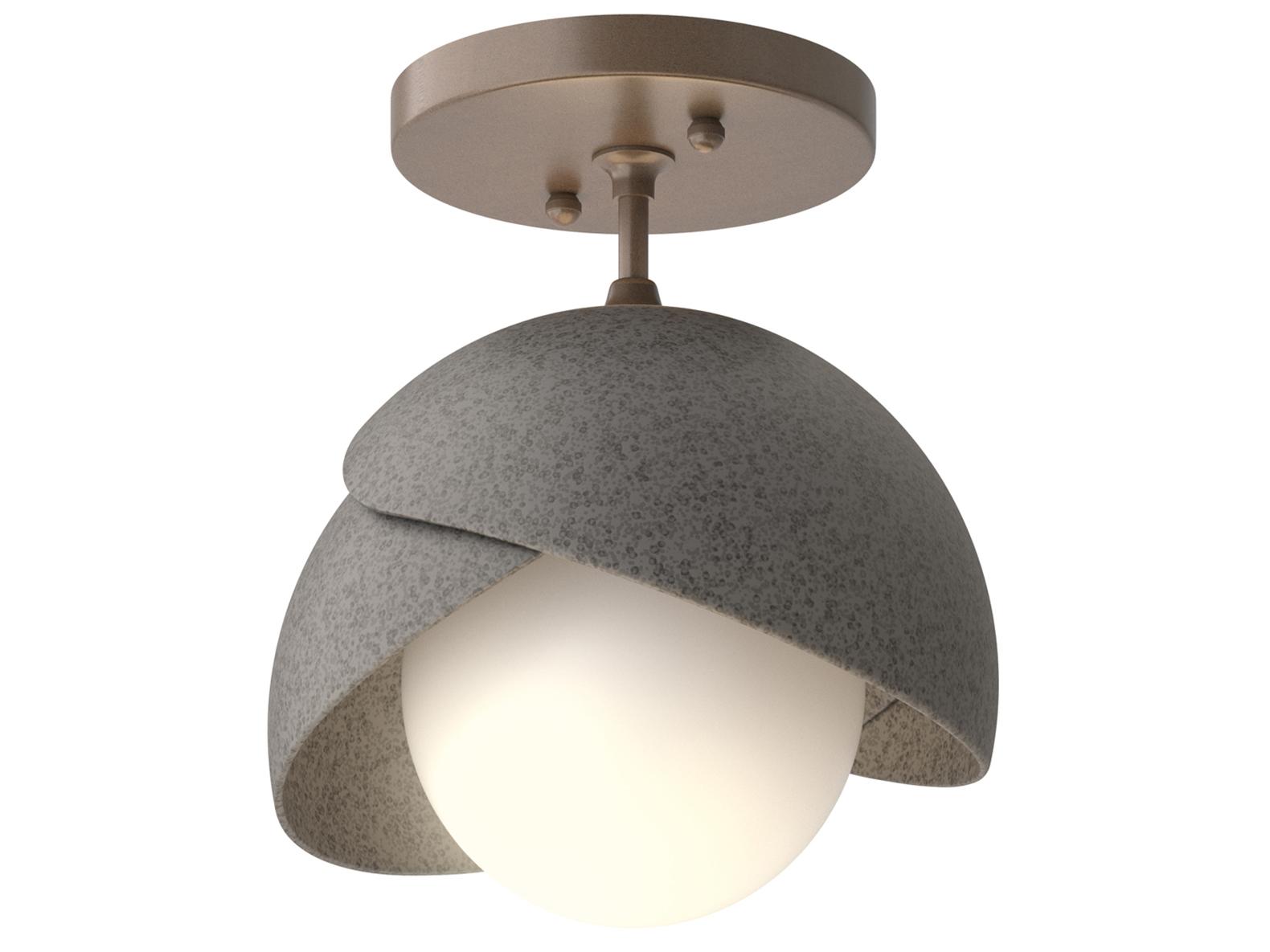 Hubbardton Forge Brooklyn 1-Light Glass Globe Semi Flush Mount