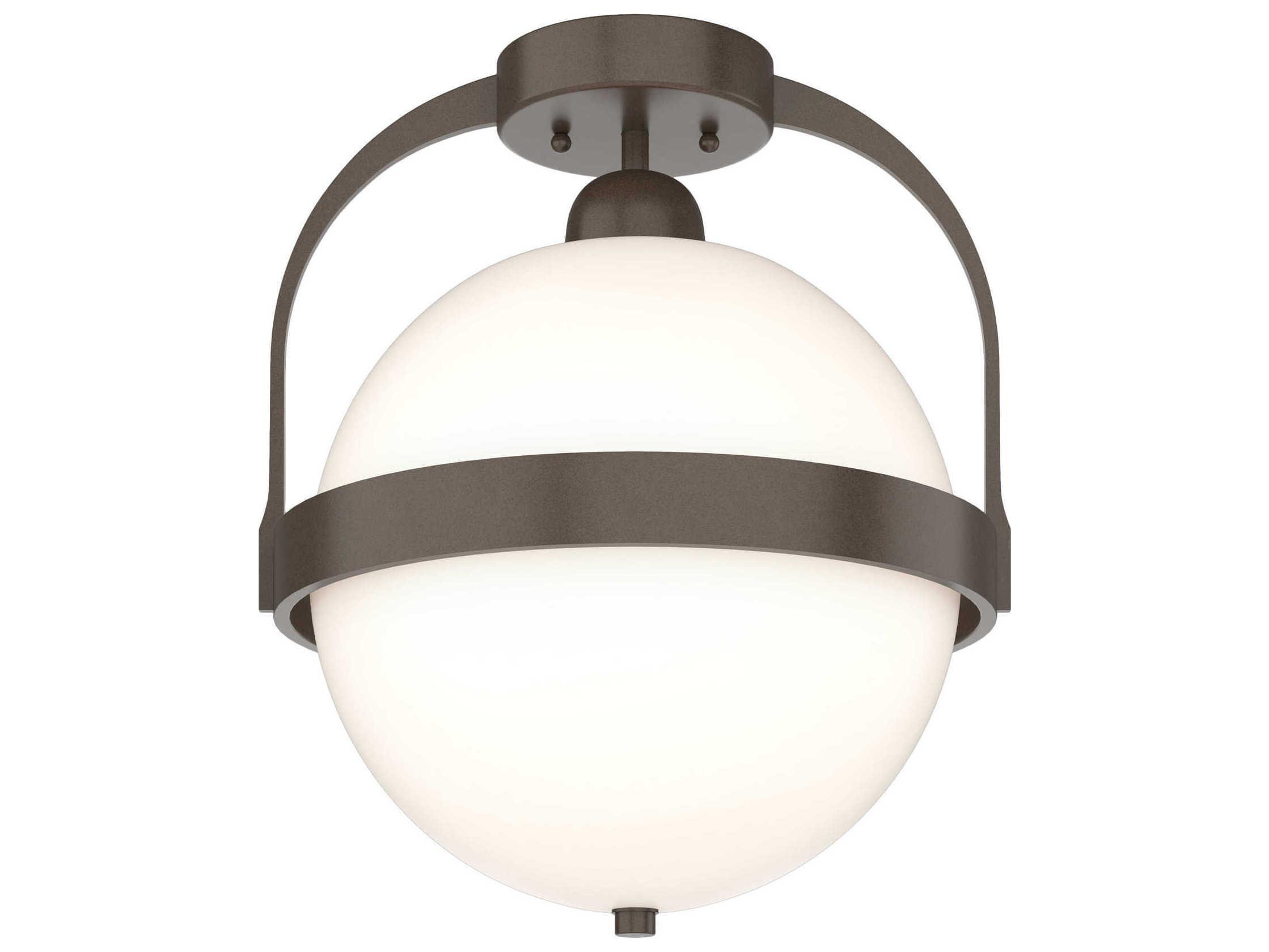 Hubbardton Forge Atlas 1-Light Glass Globe Semi Flush Mount