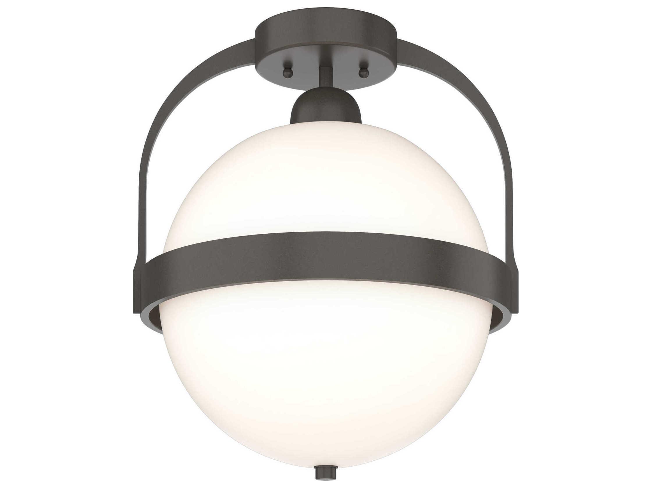 Hubbardton Forge Atlas 1-Light Glass Globe Semi Flush Mount