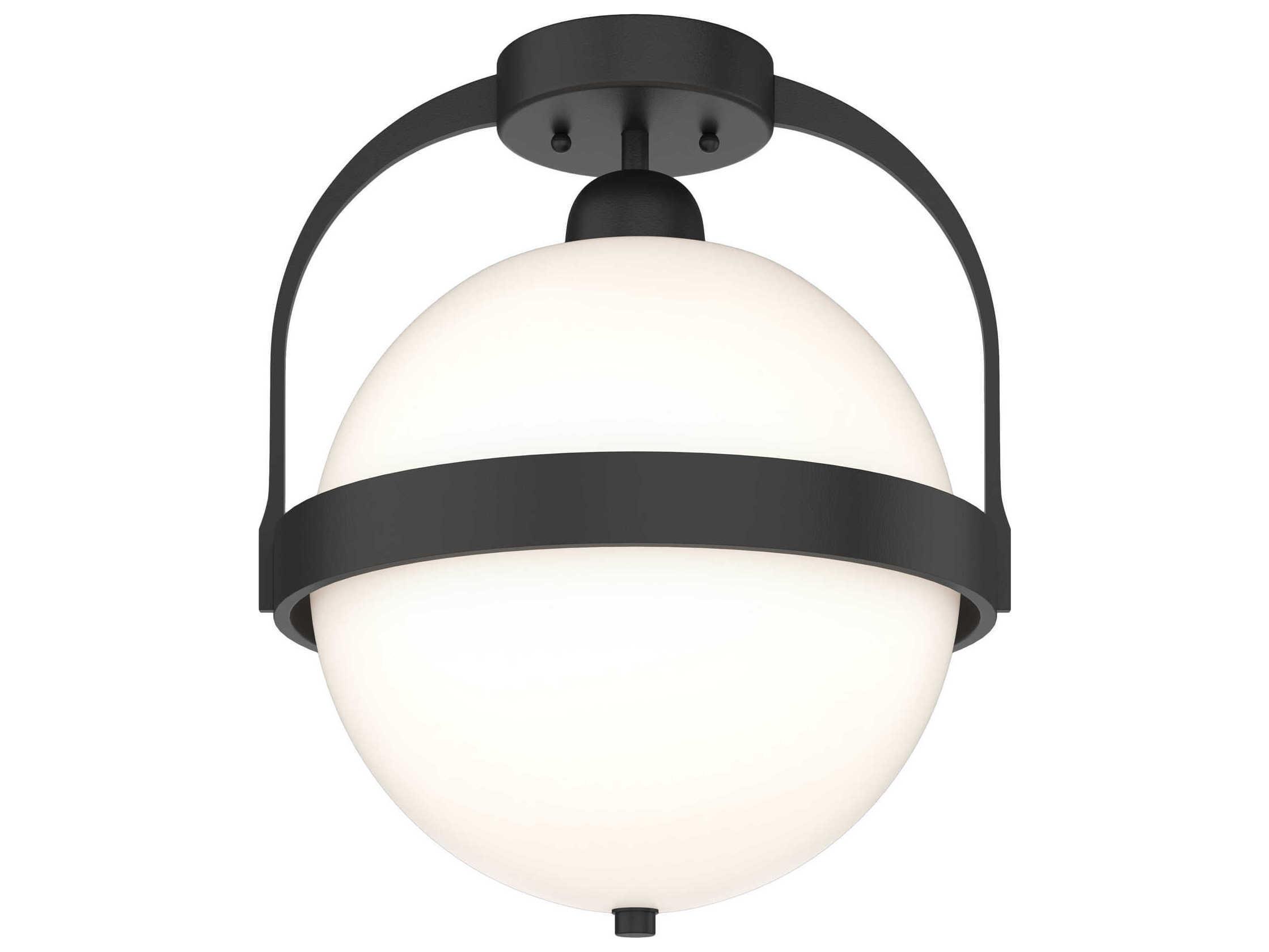 Hubbardton Forge Atlas 1-Light Glass Globe Semi Flush Mount