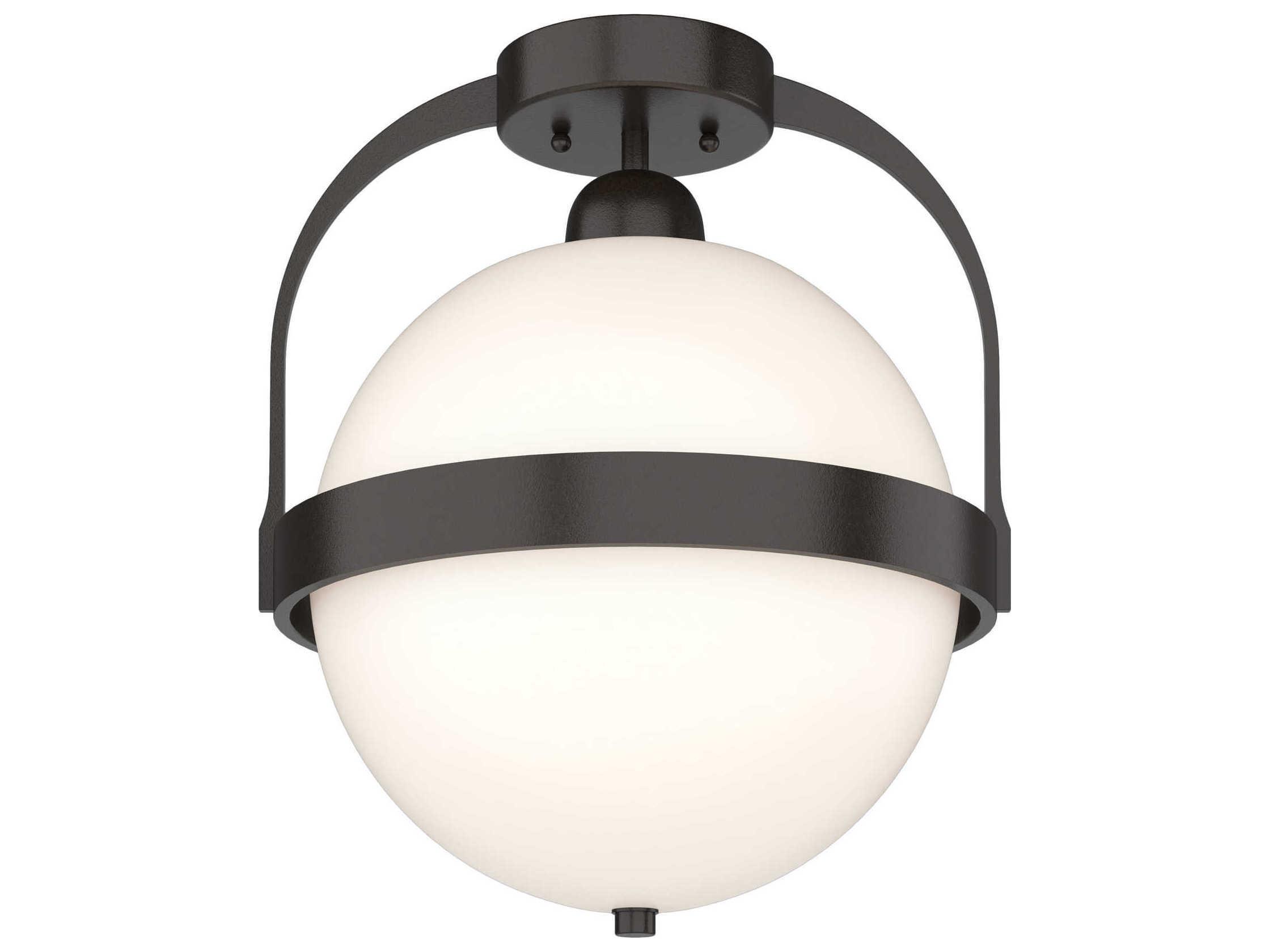 Hubbardton Forge Atlas 1-Light Glass Globe Semi Flush Mount