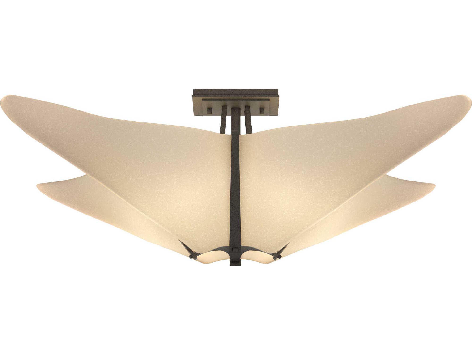 Hubbardton Forge Kirigami 4-Light Geometric Semi Flush Mount